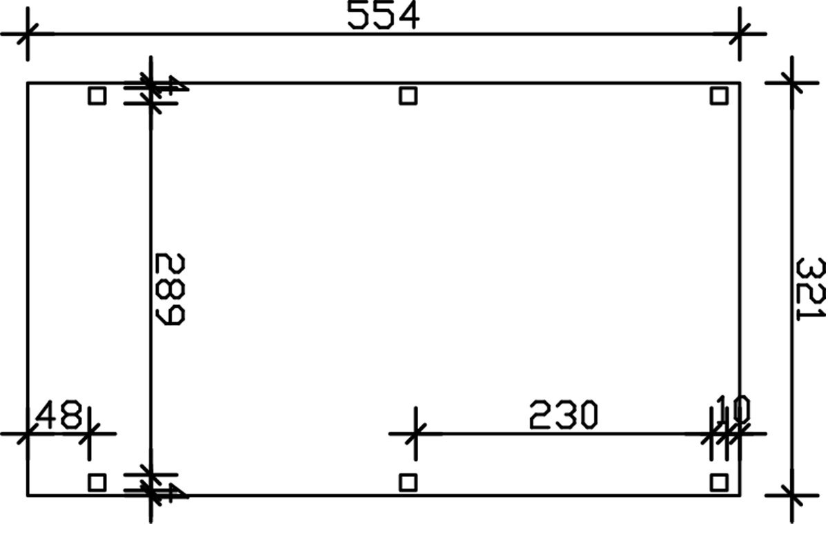 Skanholz Einzelcarport »Grunewald«, Leimholz-Nordisches Fichtenholz, dunkelgrau, mit Aluminiumdach