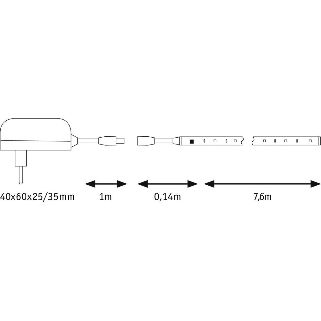 Paulmann LED-Streifen »SimpLED Motion Set 7,5m 15W RGB beschichtet«