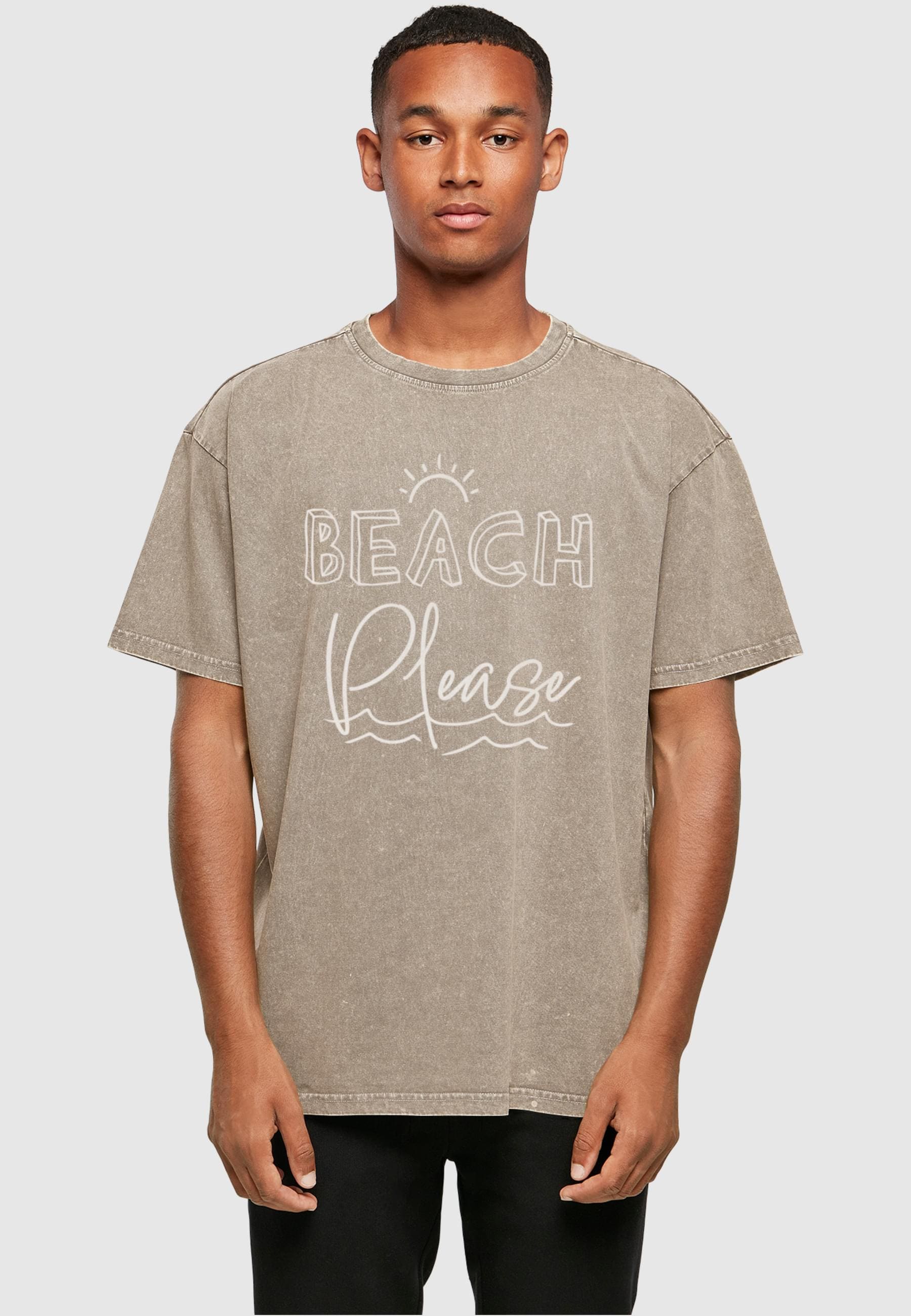 Thumbnail - Merchcode T-Shirt "Merchcode Herren Beach Please Acid Washed Heavy Oversized Tee", (1 tlg.)