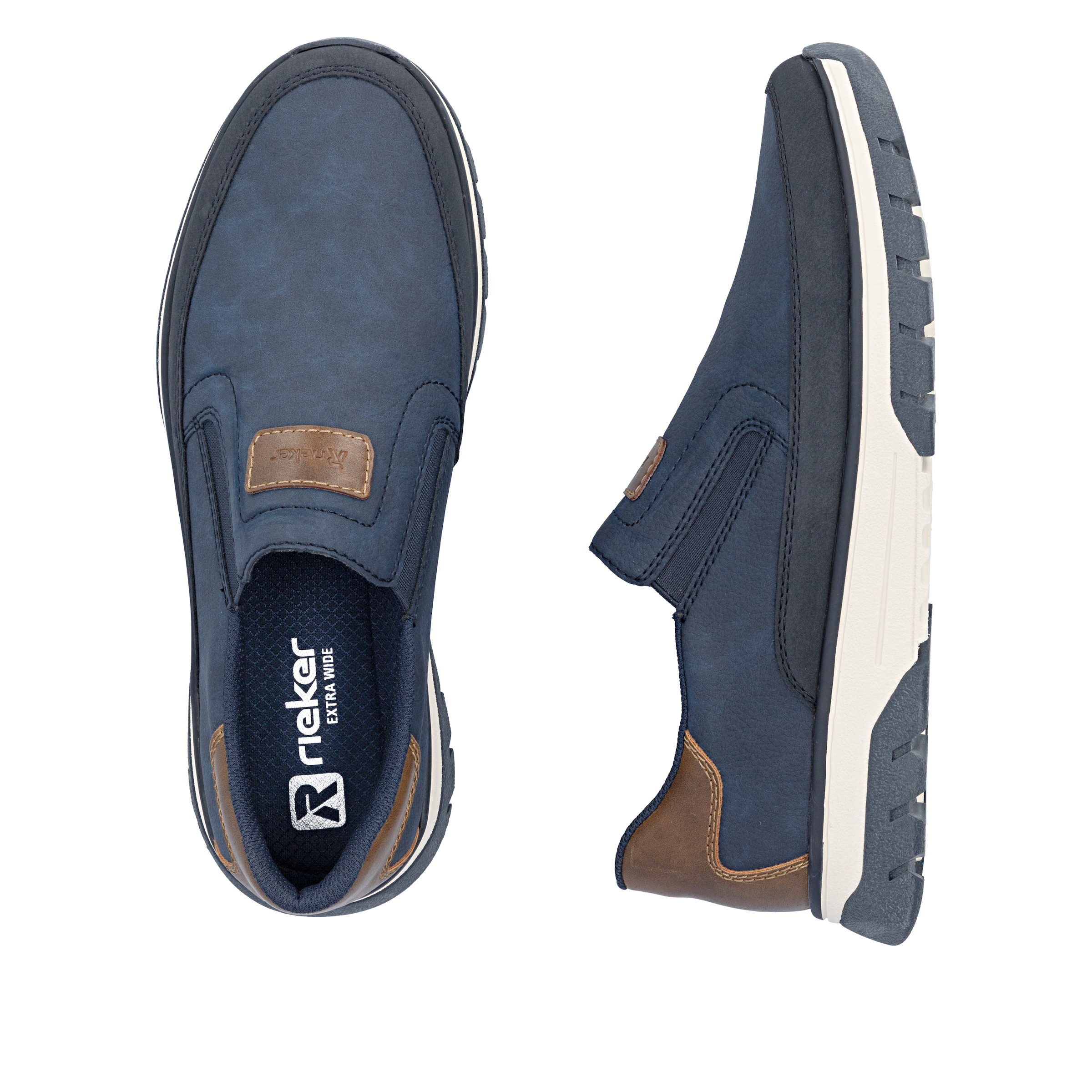 Rieker Slip-On Sneaker  Slipper, Schlupfschuh, Halbschuh mit weicher MemoSoft-Innensohle
