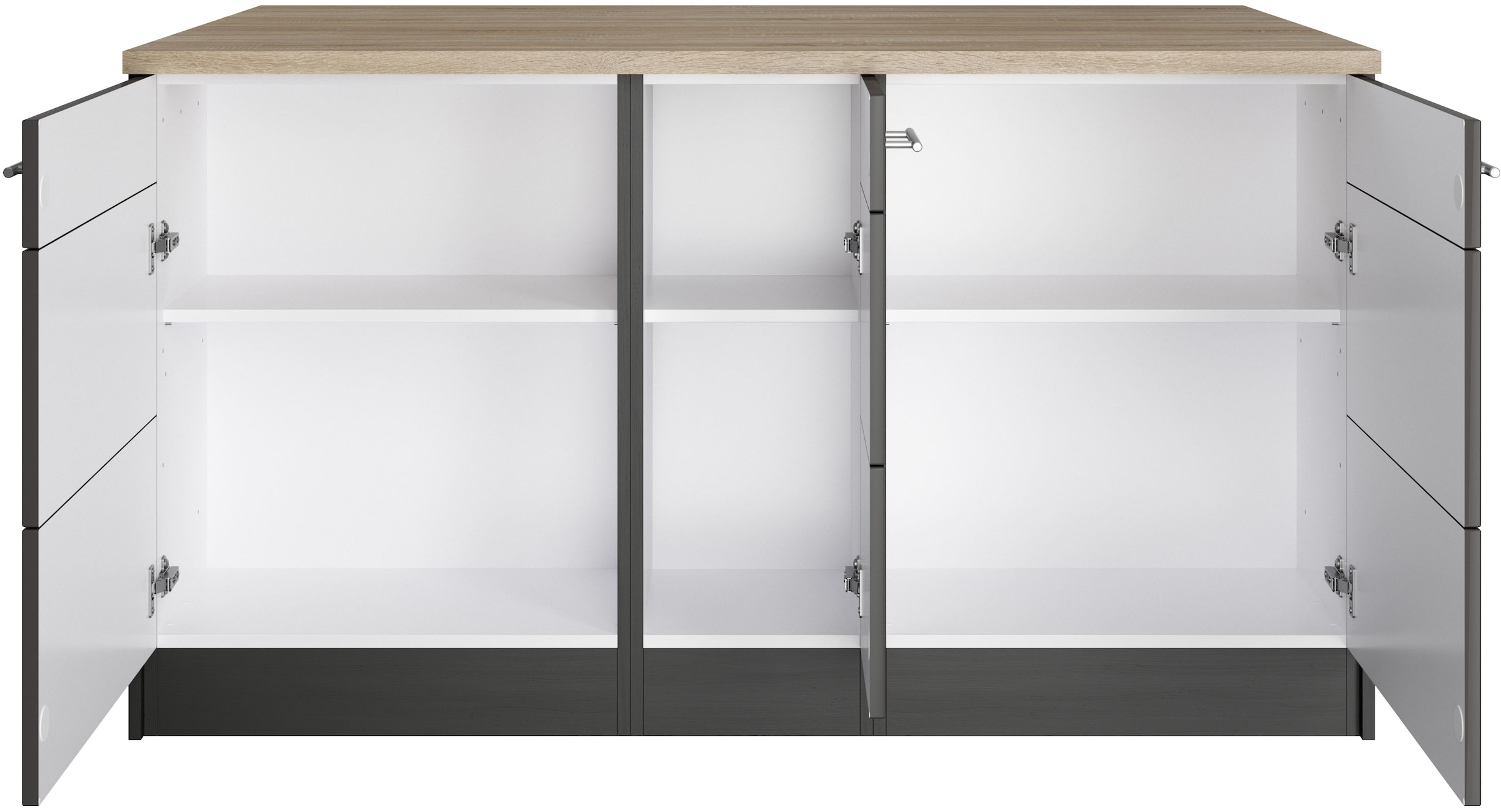 HELD MÖBEL Kücheninsel »Wien«, Breite 153 cm, MDF-Fronten, Flaschenregal