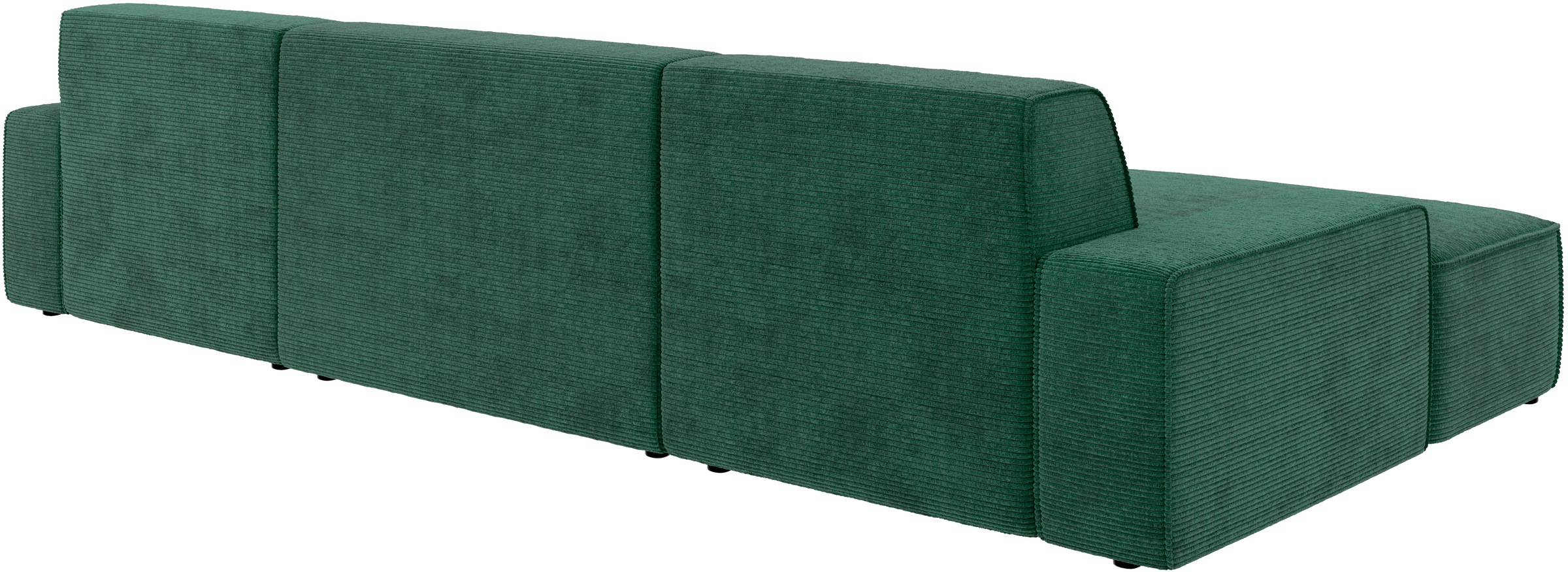 TRENDMANUFAKTUR Wohnlandschaft »Graz, wahlweise mit Sitzvorschub und Bettkasten, U-Form, Breite 329 cm«, in Cord-, haustierfreundlichem LEO Struktur- oder LUMOS-3D-Bezug