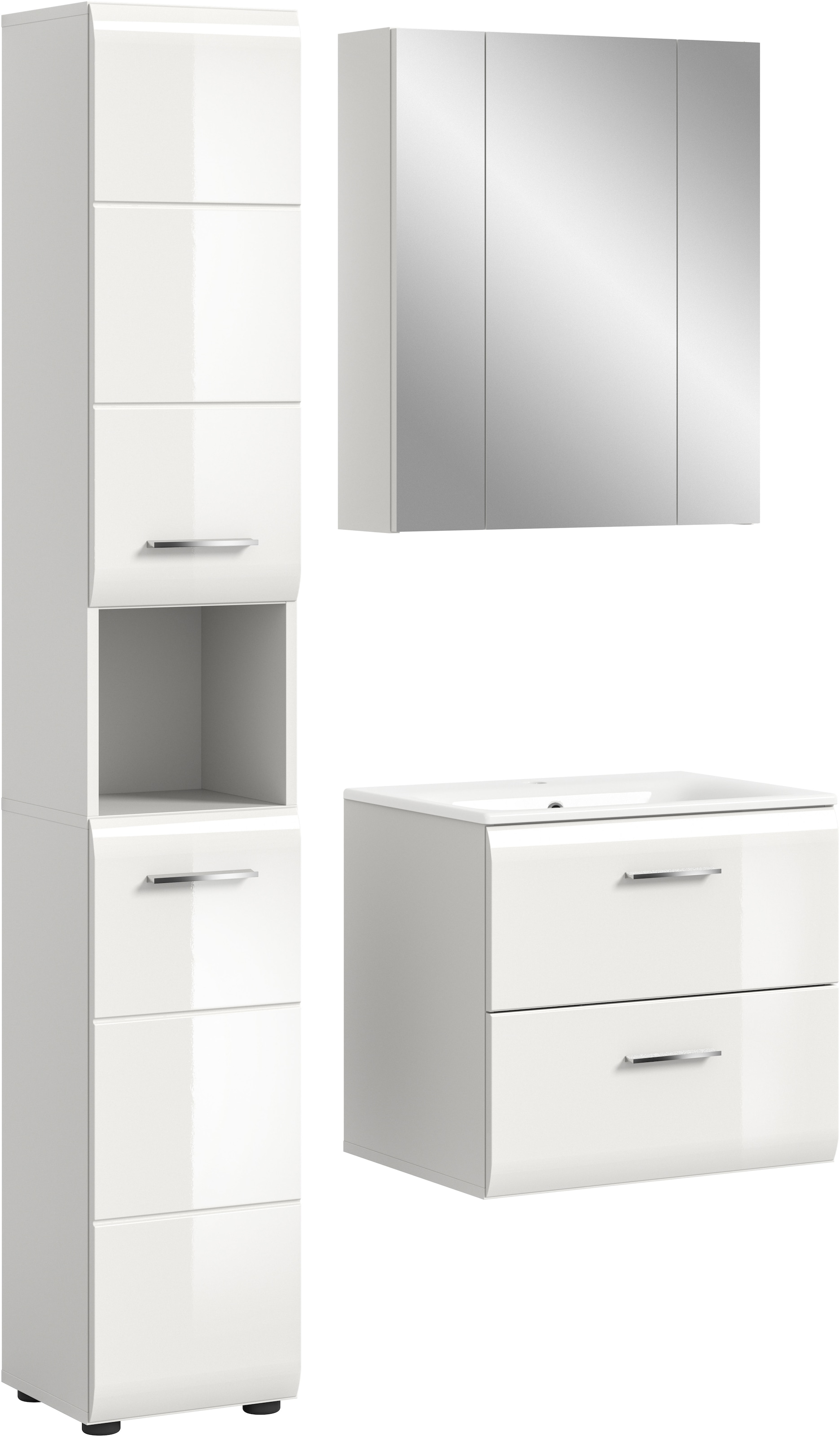 INOSIGN Badezimmer-Set, (Set, 4 St.), Florenz, Badkombination 4-tlg., Weiß günstig online kaufen