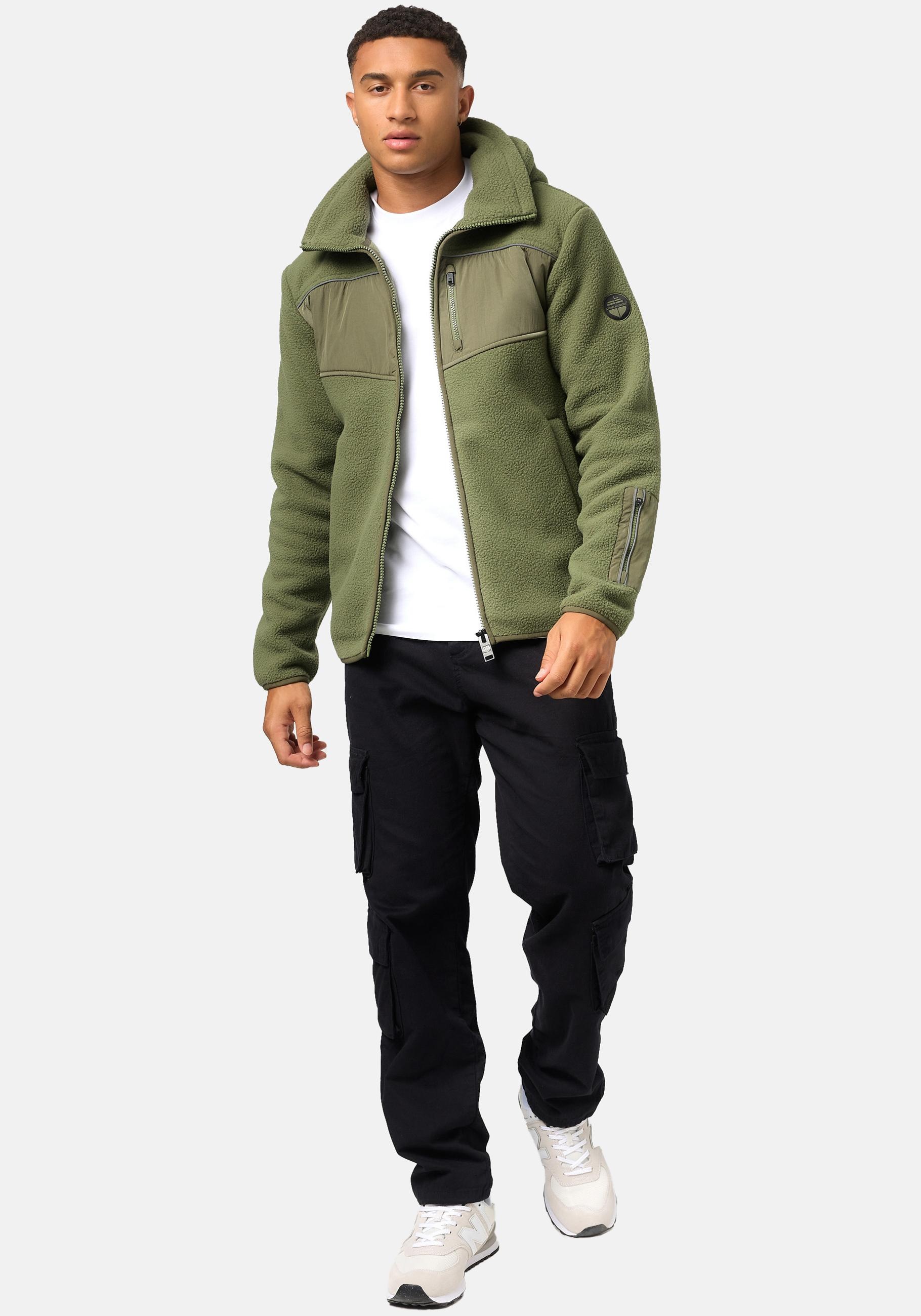 Stone Harbour Fleecejacke »Illian«, mit Kapuze, Sportliche Herren Fleece-Outdoorjacke mit Kapuze