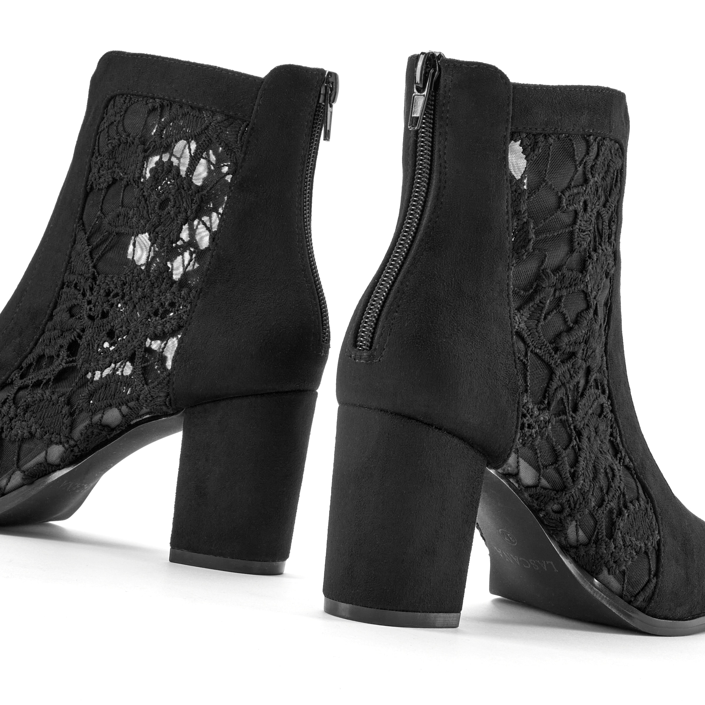 LASCANA High-Heel-Stiefelette »Ankle Boot, Stiefel«, mit modischer Spitze und bequemen Blockabsatz