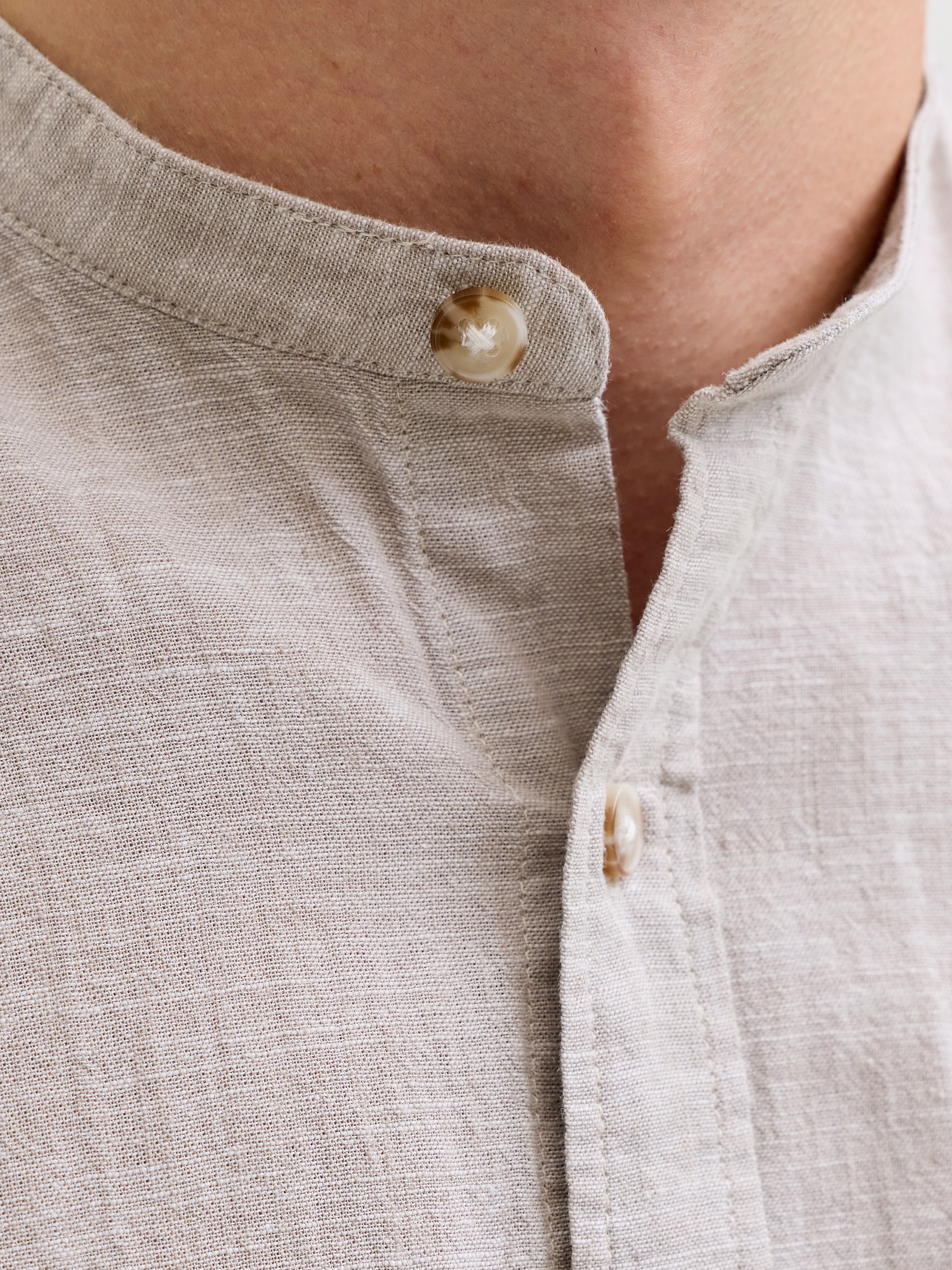 Jack & Jones Esummer Linen Blend Men Long Sleeve Shirt 2