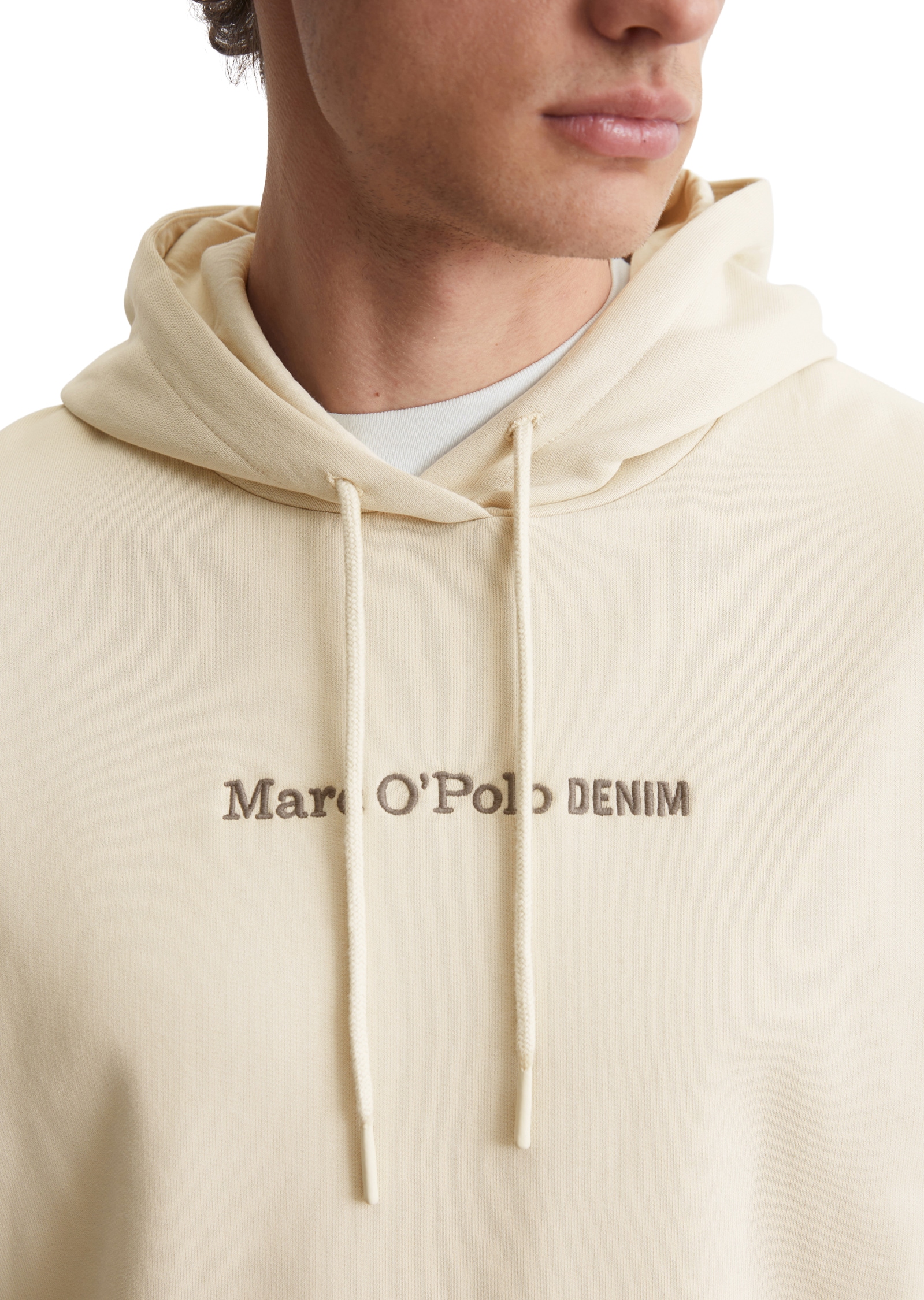 Marc O'Polo DENIM Hoodie, mit kontrastfarbener Logo-Stickerei