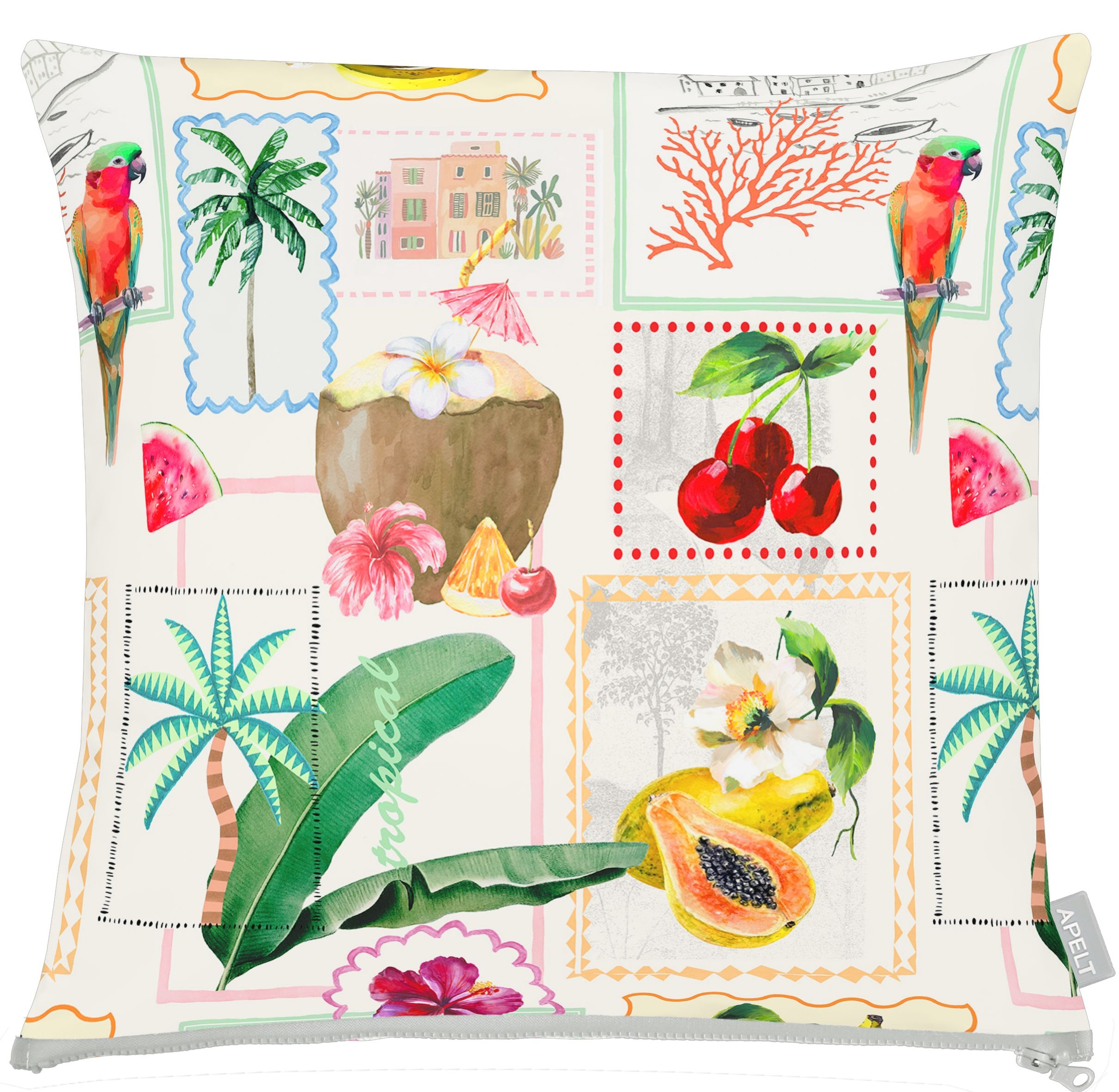 Kissenbezüge APELT, B:49cm H:0,5cm L:49cmmulticolour, Mischgewebe, Obermaterial: 75% Baumwolle, 25% Polyester, Kissenbezüge, "3814",