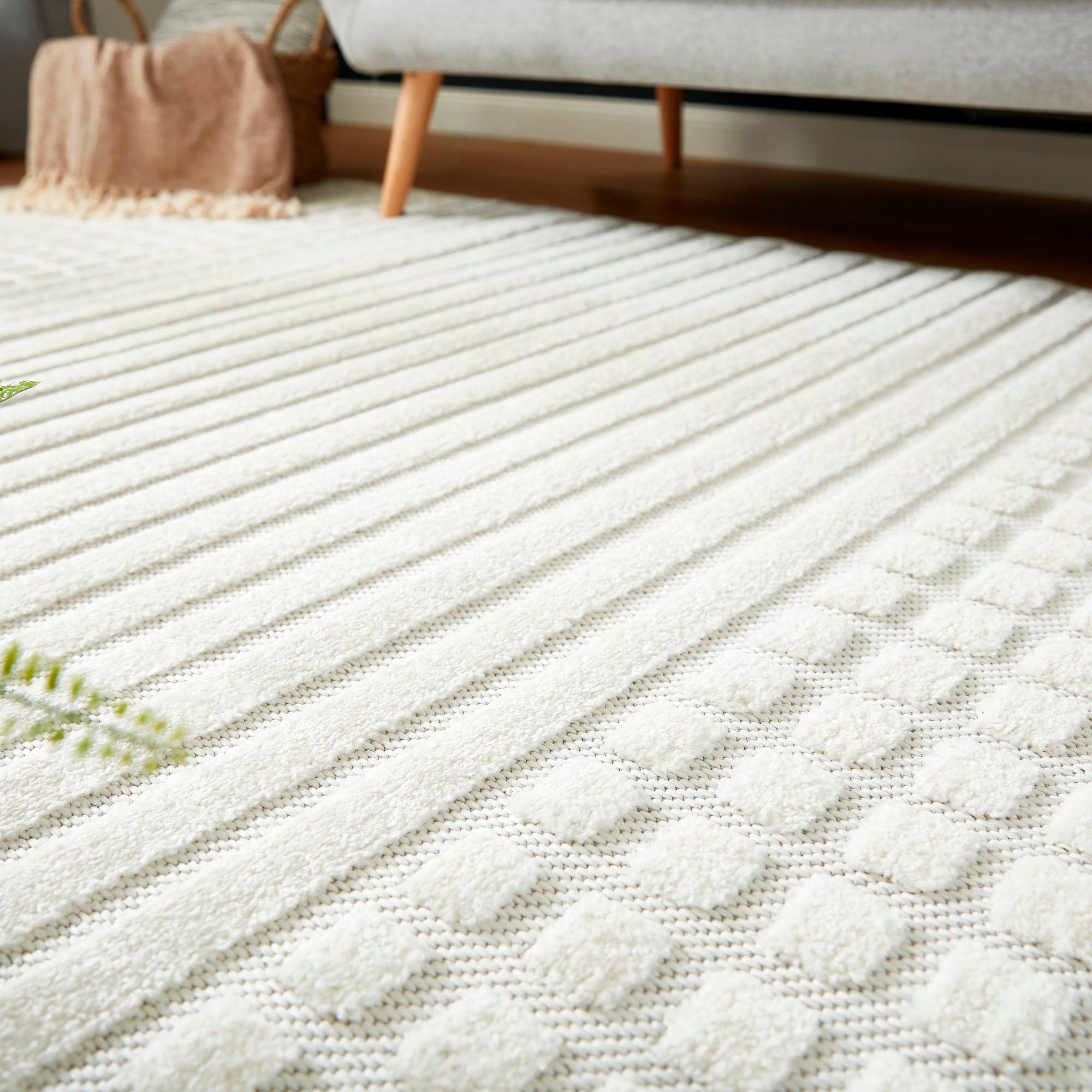 Andiamo Teppich »La Rochelle«, rechteckig, 7 mm Höhe, Boho-Skandinavischer Stil, Hoch-Tief Effekt, modern, Wohnzimmer