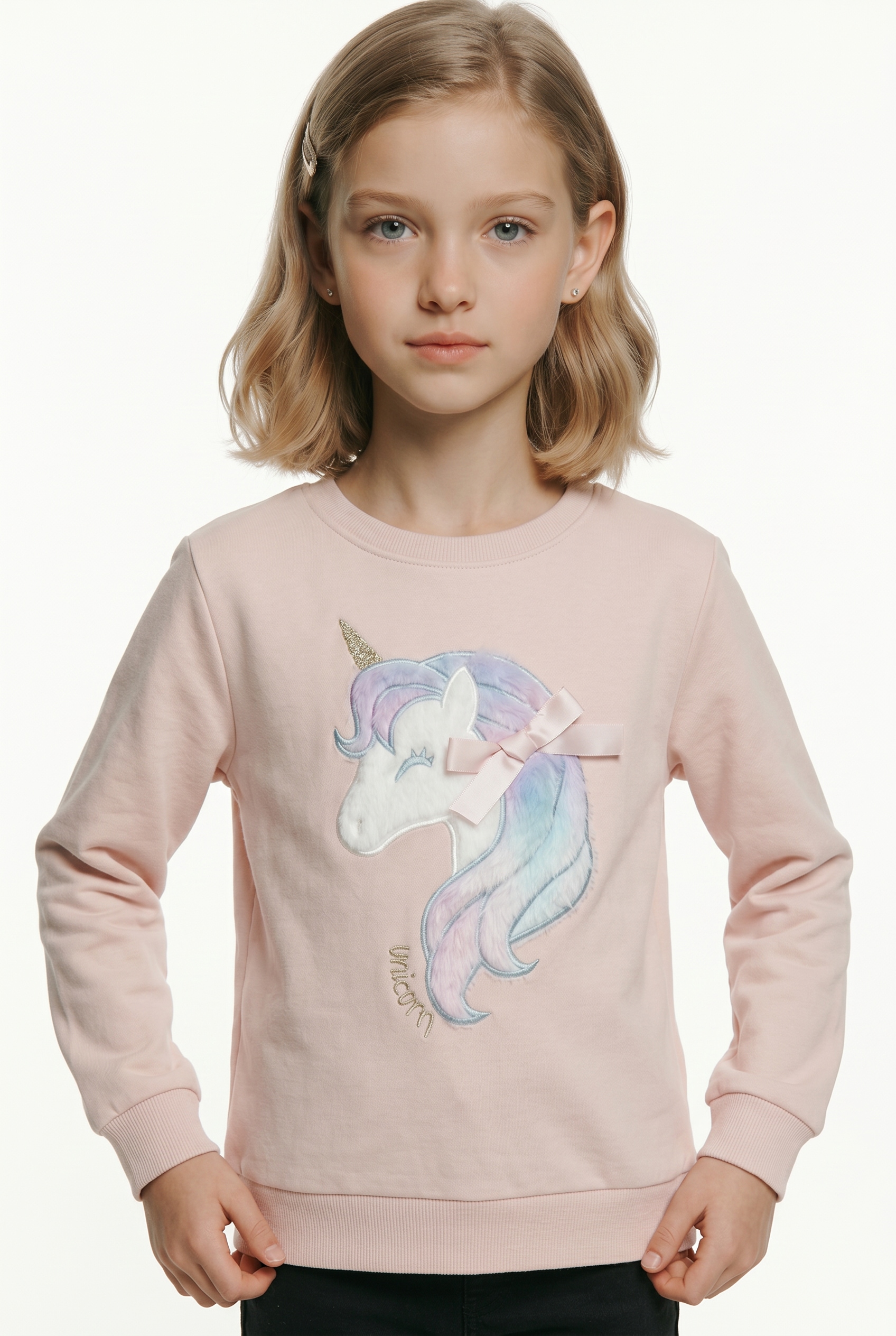 Name It Sweatshirt "NMFKISA LS SWEAT UNB BOX", Baumwollmischung, regular fit