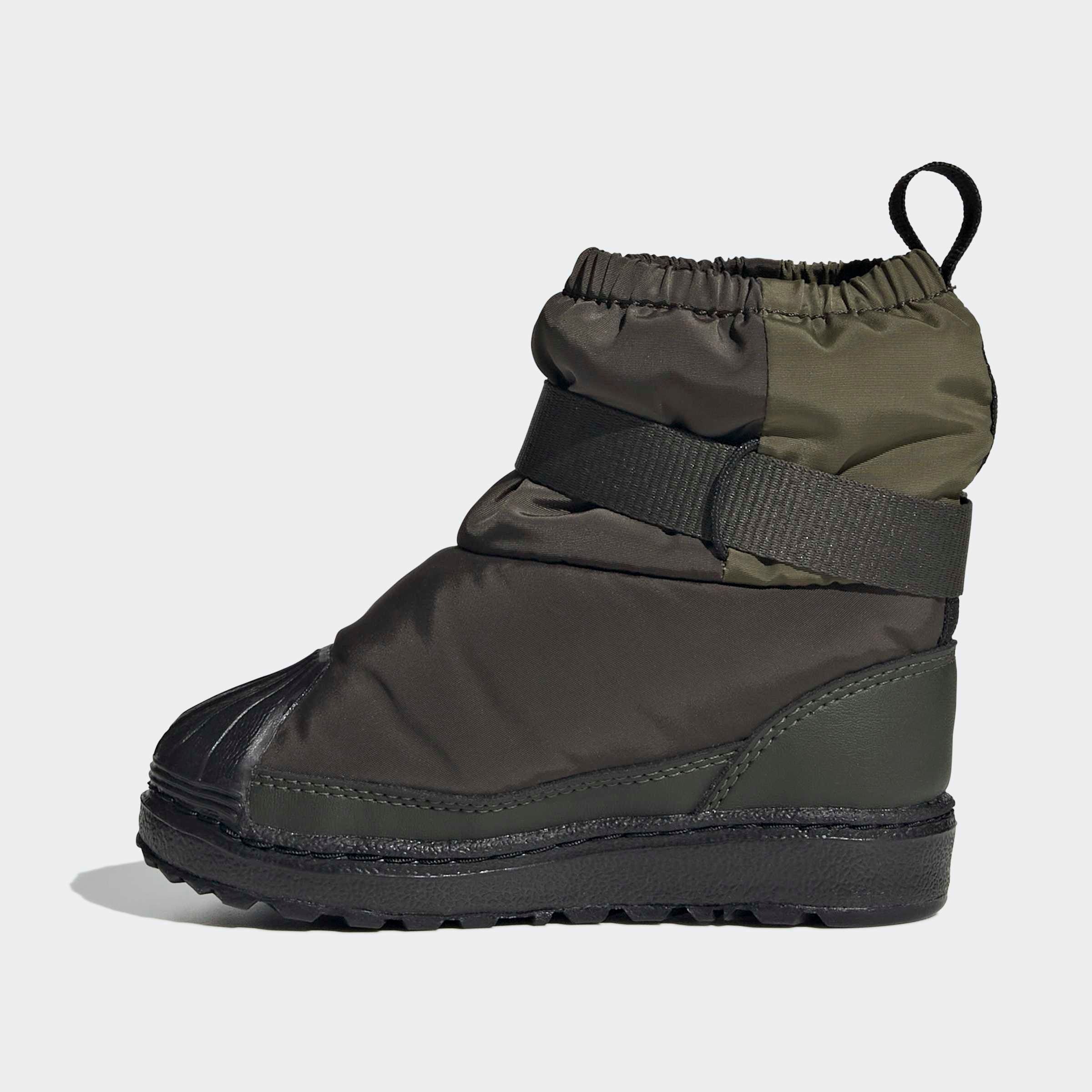 Winterstiefel ADIDAS ORIGINALS "ADIDAS SUPERSTAR 360 STIEFEL FÜR KINDER", Kinder, Gr. 21, grün (shadow olive, core schwarz, focus olive), Synthetik, Textil, Schuhe Winterstiefel, Winterschuhe, Winterboots, Snowboots, für Kinder 2