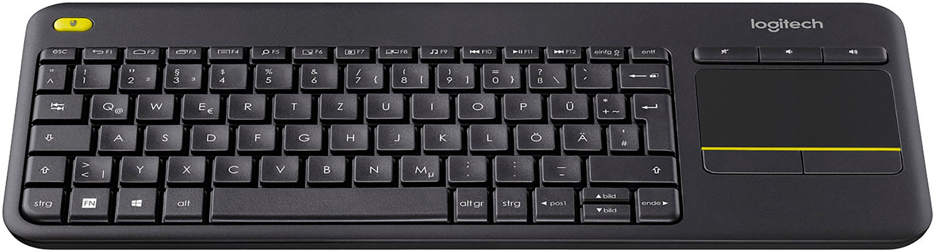 Logitech Tastatur mit Touchpad »K400 Plus«, (Touchpad-Fn-Tasten-Lautstärkeregler-Multimedia-Tasten)