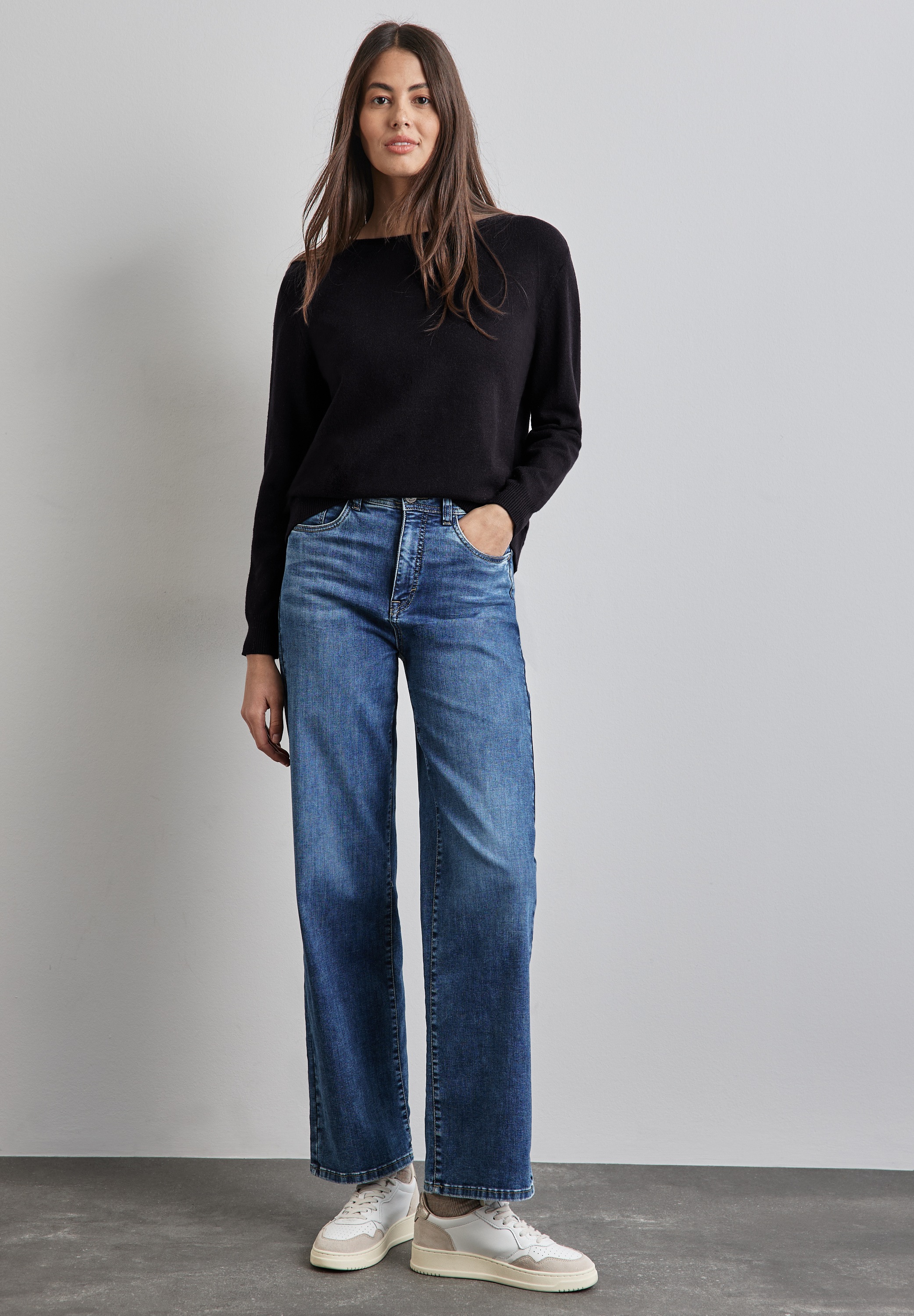 STREET ONE Strickpullover, mit U-Boot-Ausschnitt