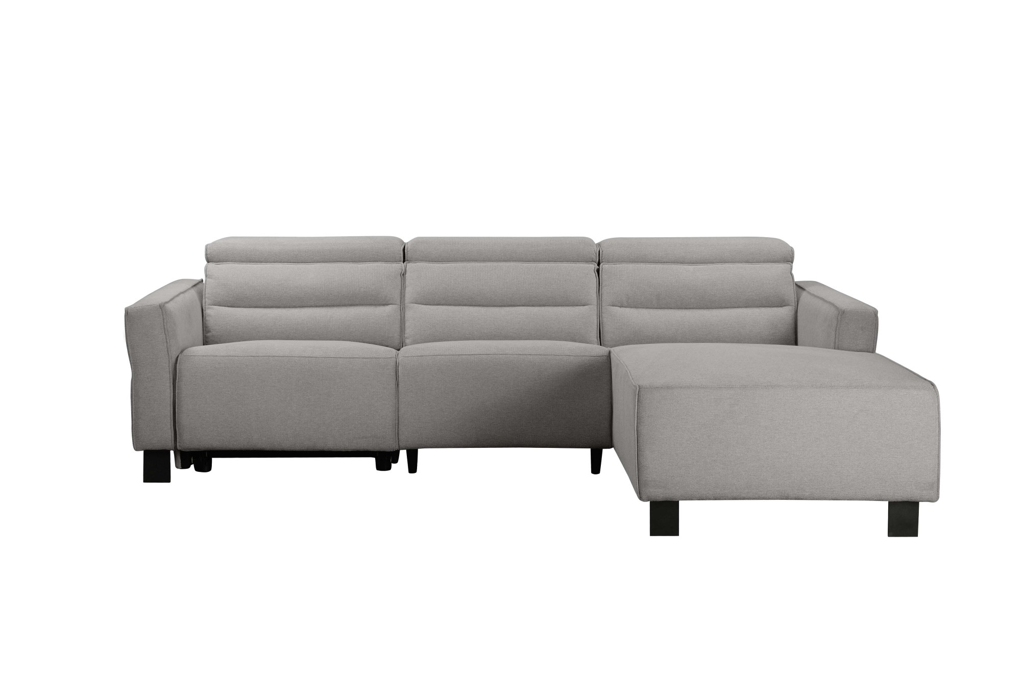OTTO home Ecksofa "CARPARI Webstoff,L-Form,224 cm, man./elektr. Relaxfunktion" (USB A/C), sowie Kopfteilverstellung