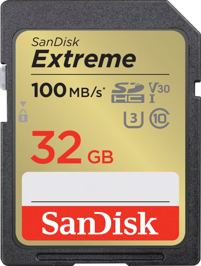 SANDISK Speicherkarte "Extreme 32GB", 32 GB, grau, Speicherkarten