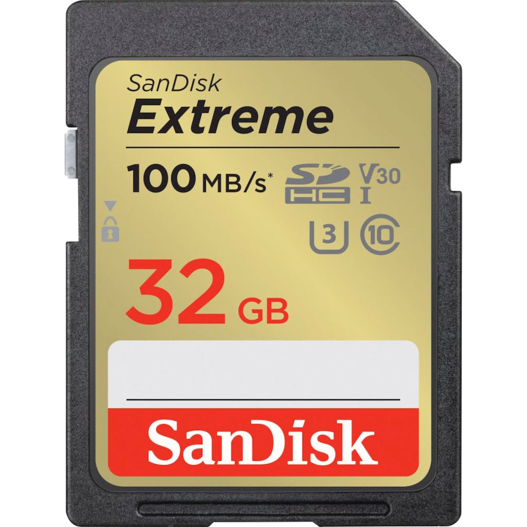 Sandisk Speicherkarte »Extreme 32GB«, (UHS Class 3 100 MB/s Lesegeschwindigkeit)