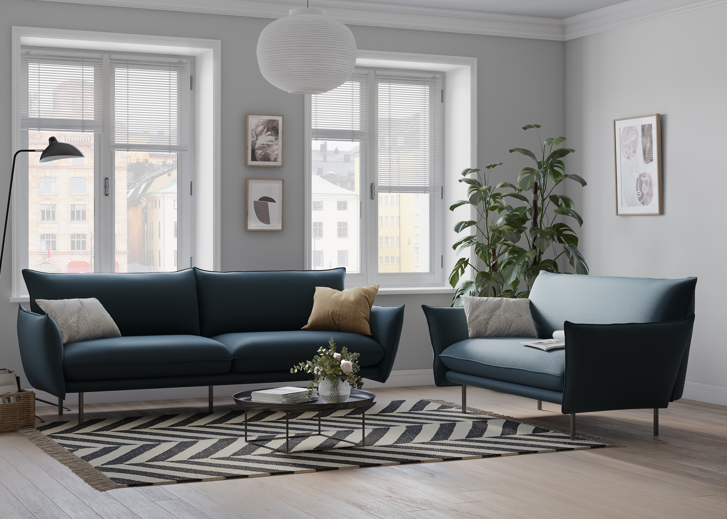 andas 2-Sitzer »Stine«, Besonderes Design durch Kissenoptik und Keder, by Morten Georgsen