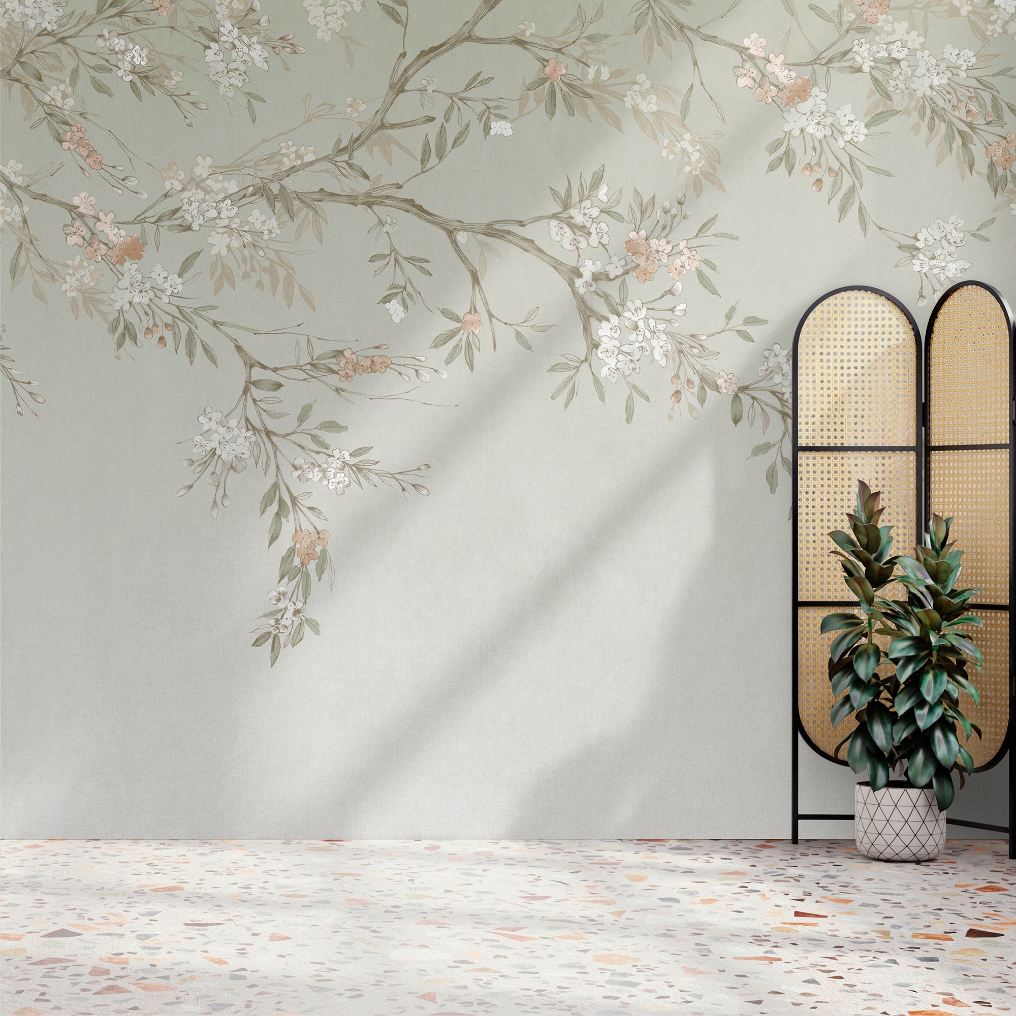 Art for the home Fototapete »Blütenpfad« geblümt glatt Design Tapeten