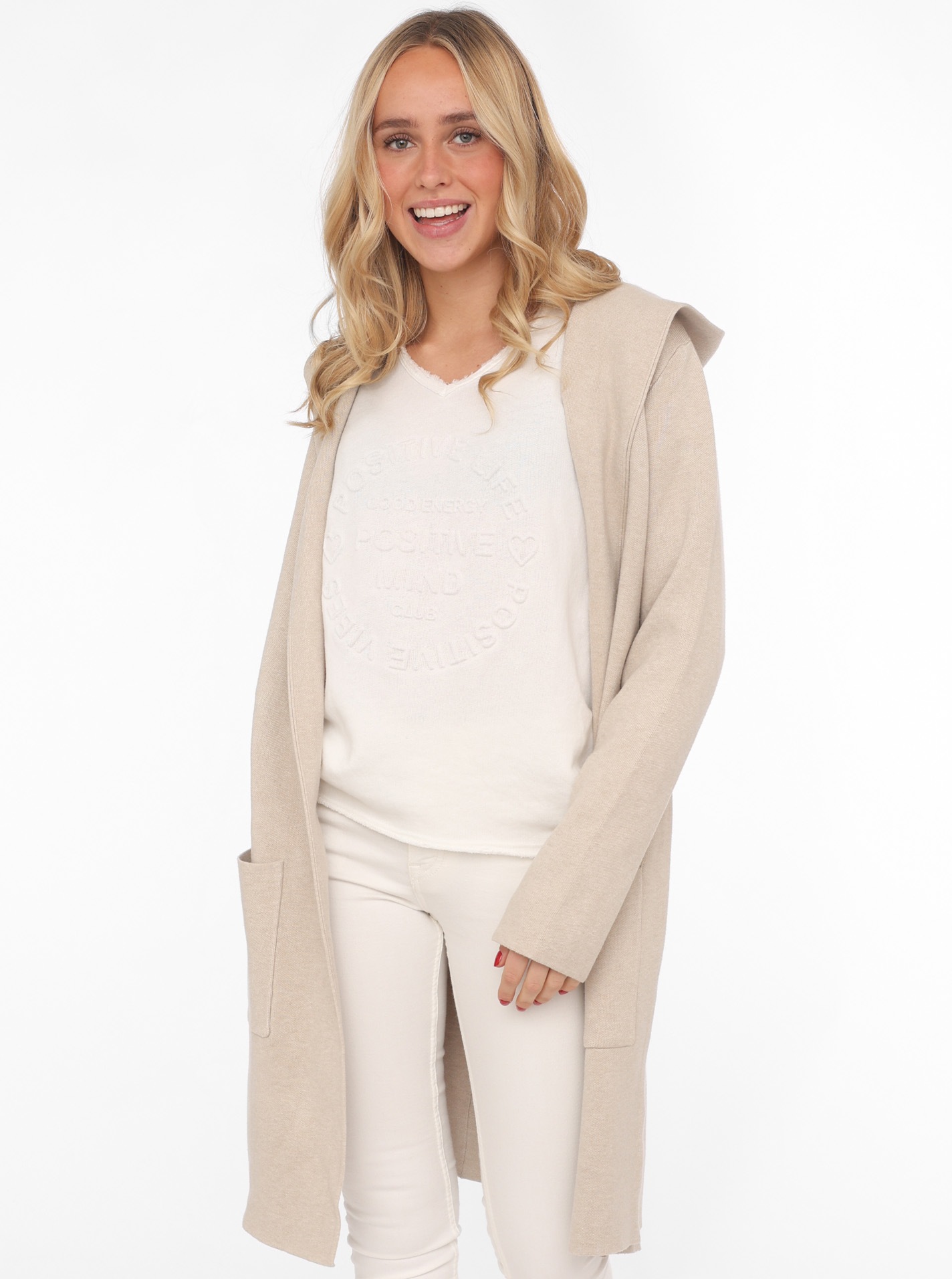Zwillingsherz Cardigan, Kapuze, Taschen, Langarm, ohne Verschluss günstig online kaufen
