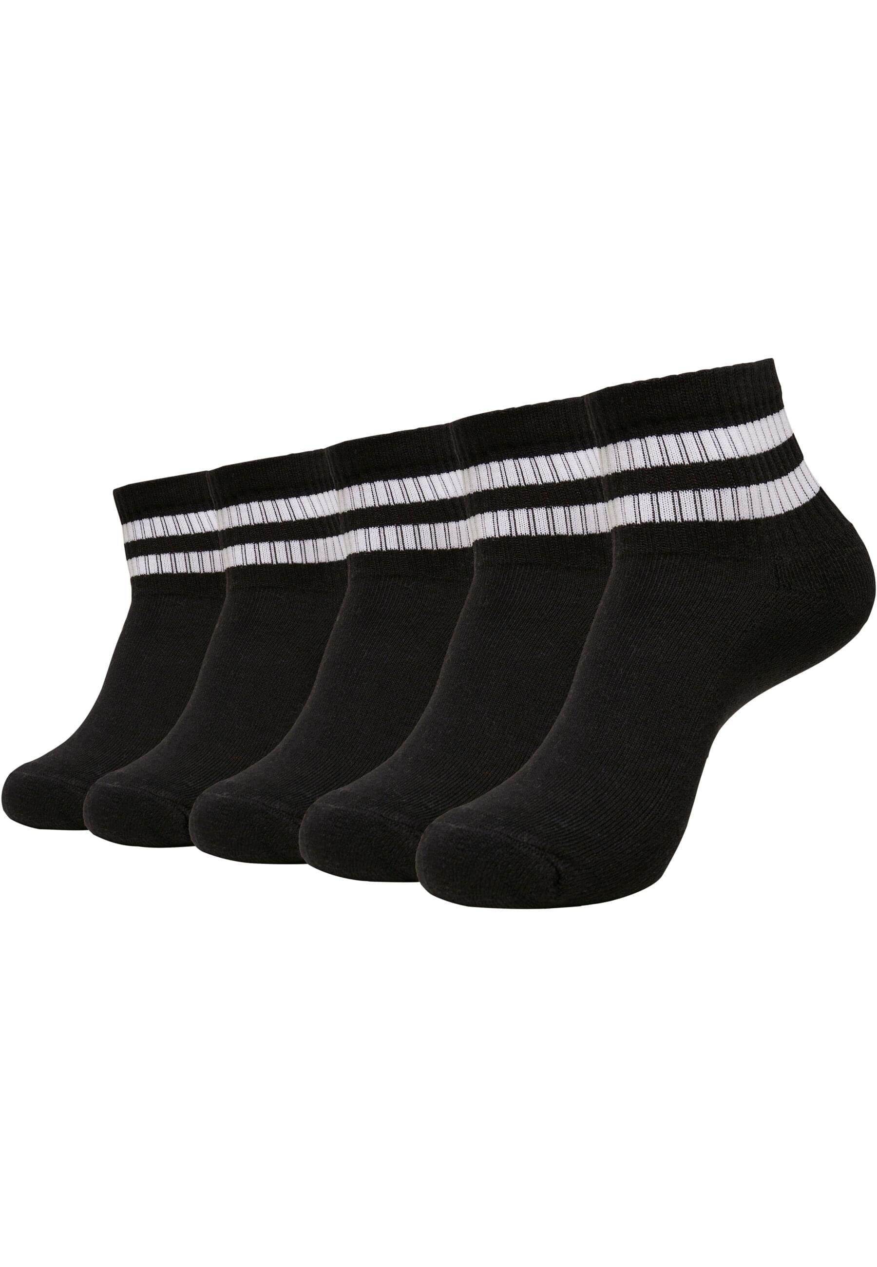 URBAN CLASSICS Basicsocken "Urban Classics Unisex Sporty Half Cuff Logo Socks 5-Pack", (1 Paar)