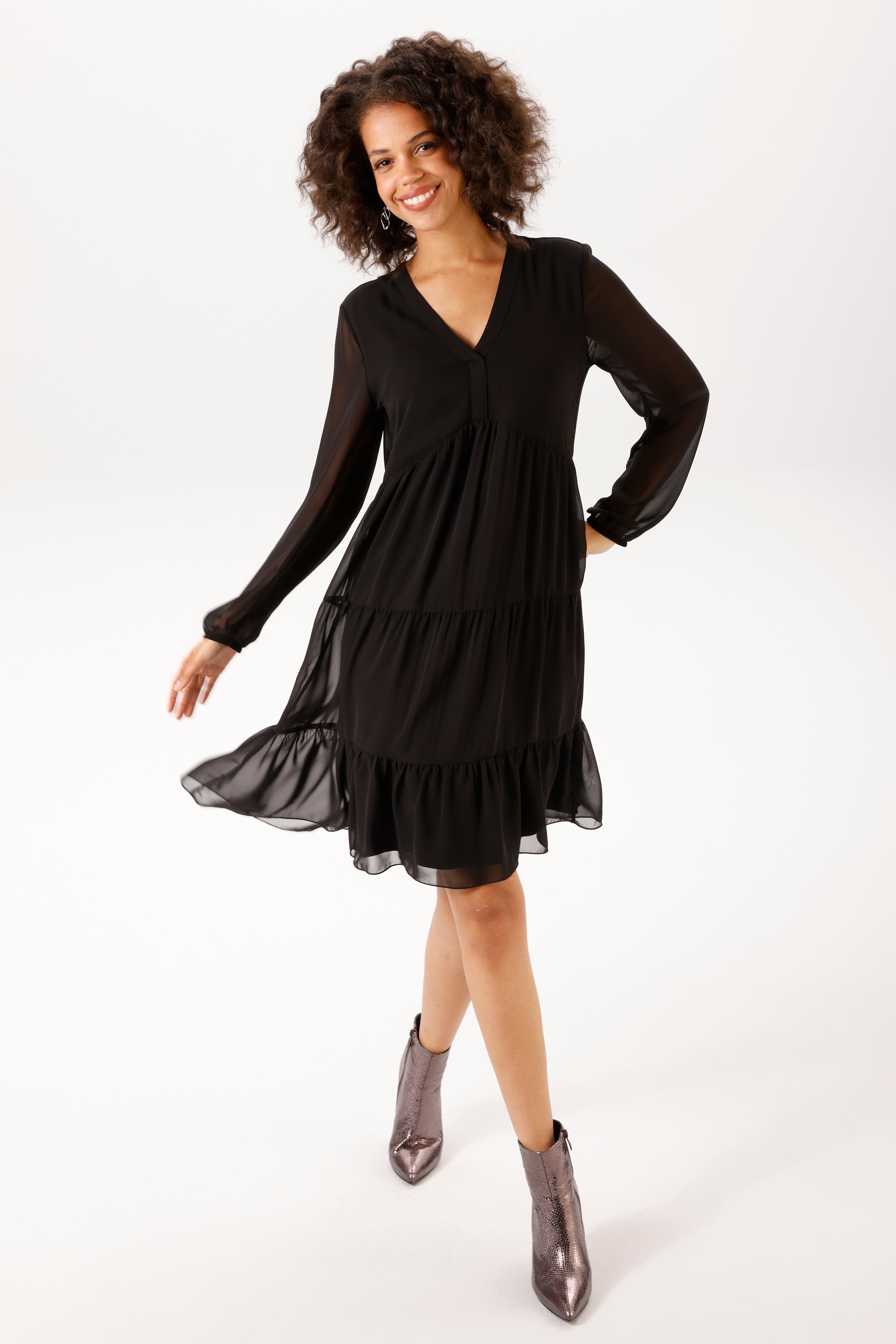 Aniston CASUAL Tunikakleid aus zartem Chiffon - NEUE kOLLEKTION