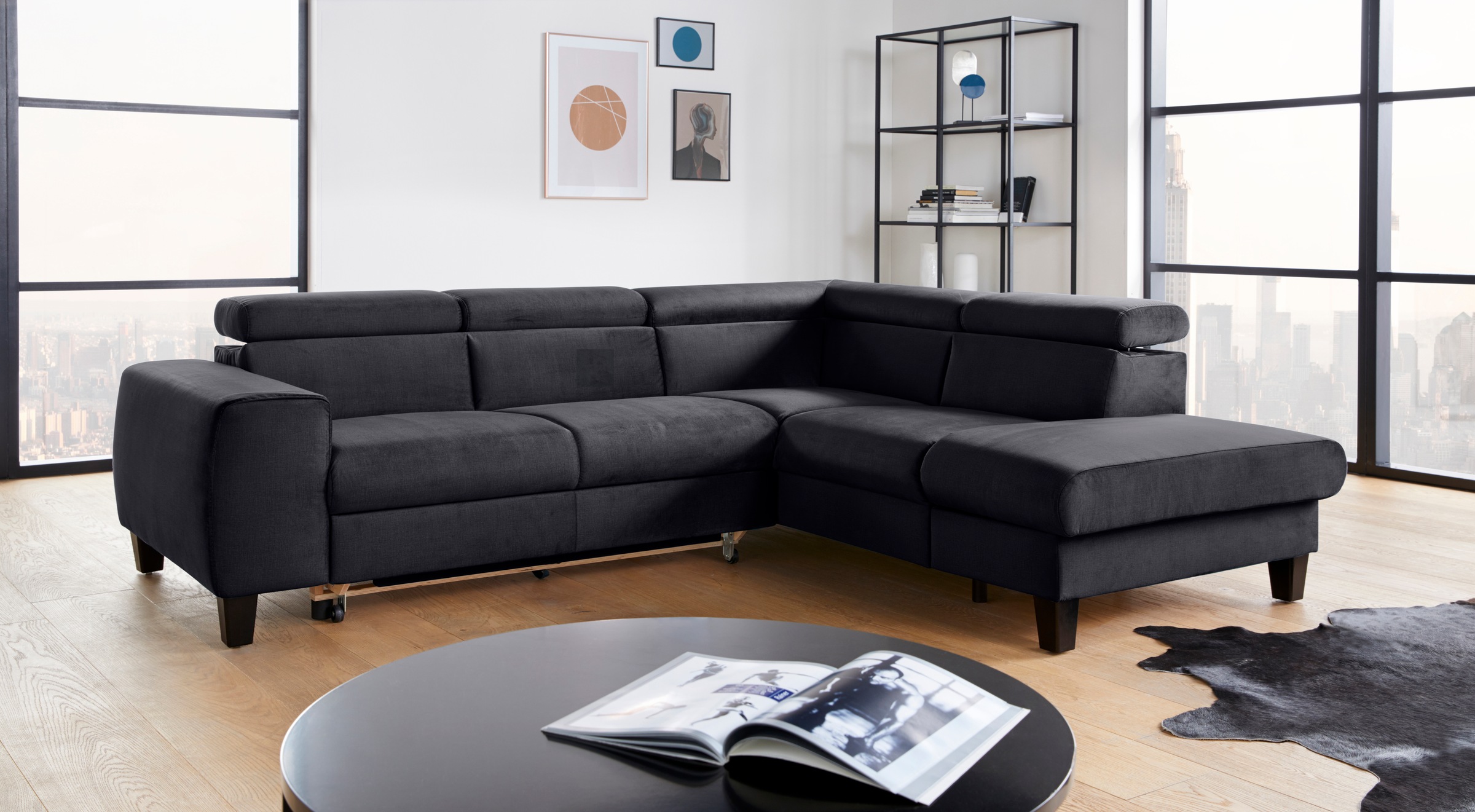 COTTA Ecksofa "Morven L-Form" wahlweise mit Bettfunktion, Bettkasten & Wire günstig online kaufen
