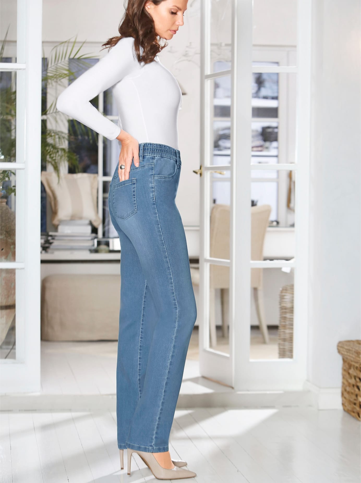 Classic Basics High-waist-Jeans 1 tlg. günstig online kaufen