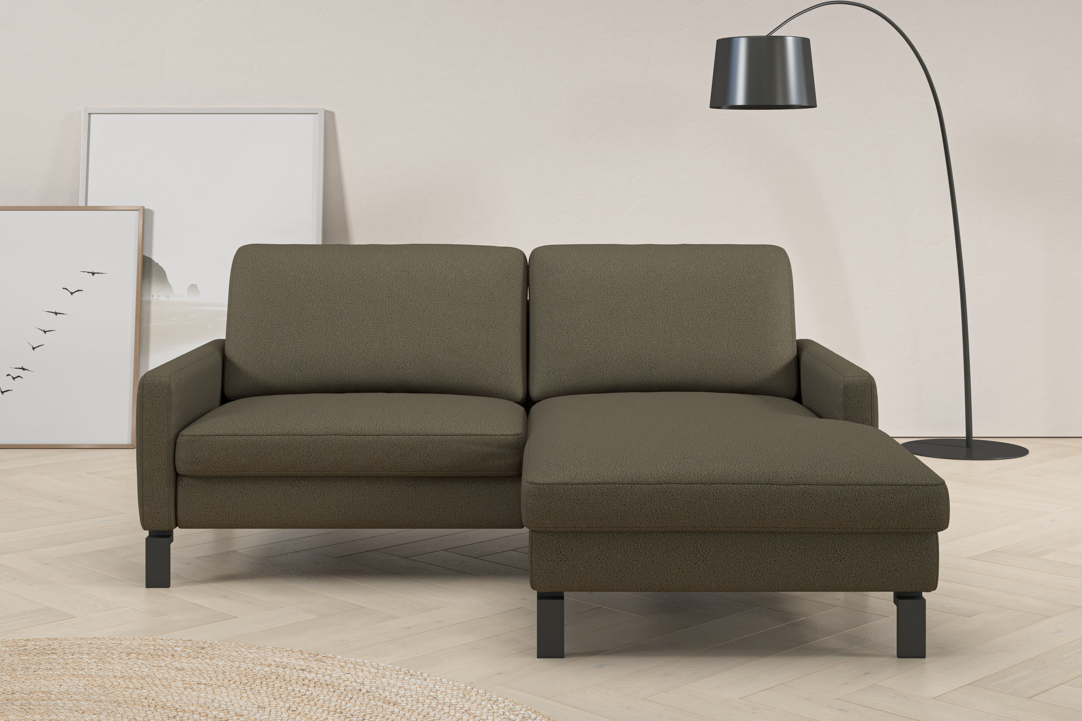 Home affaire Ecksofa "Lecce, L-Form, Federkernpolsterung, Breite 194 cm" inkl. saugroboterfreundliche Höhe & schmale Armlehnen