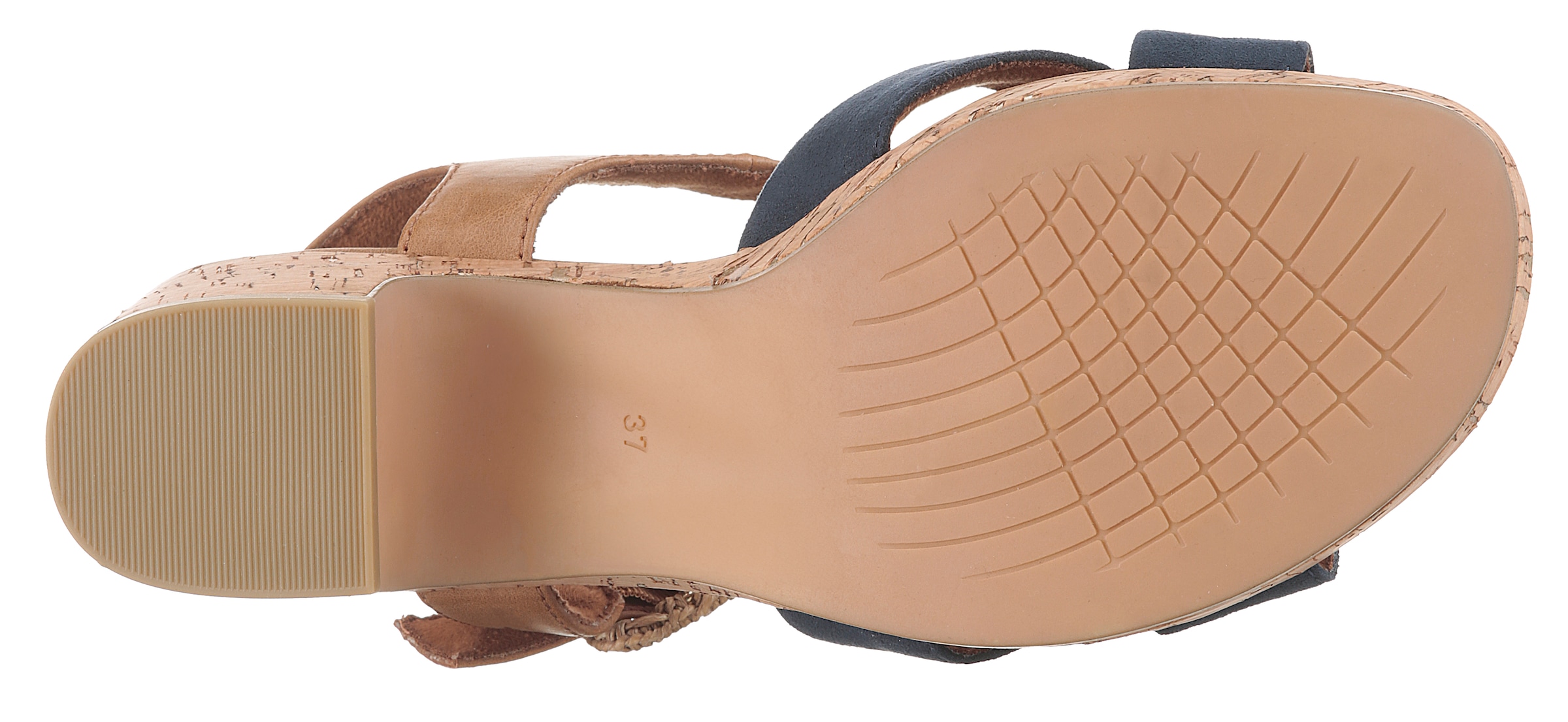 MARCO TOZZI Sandalette, Blockabsatz, Plateau, Sommerschuh, Sandale mit Feel Me-Ausstattung