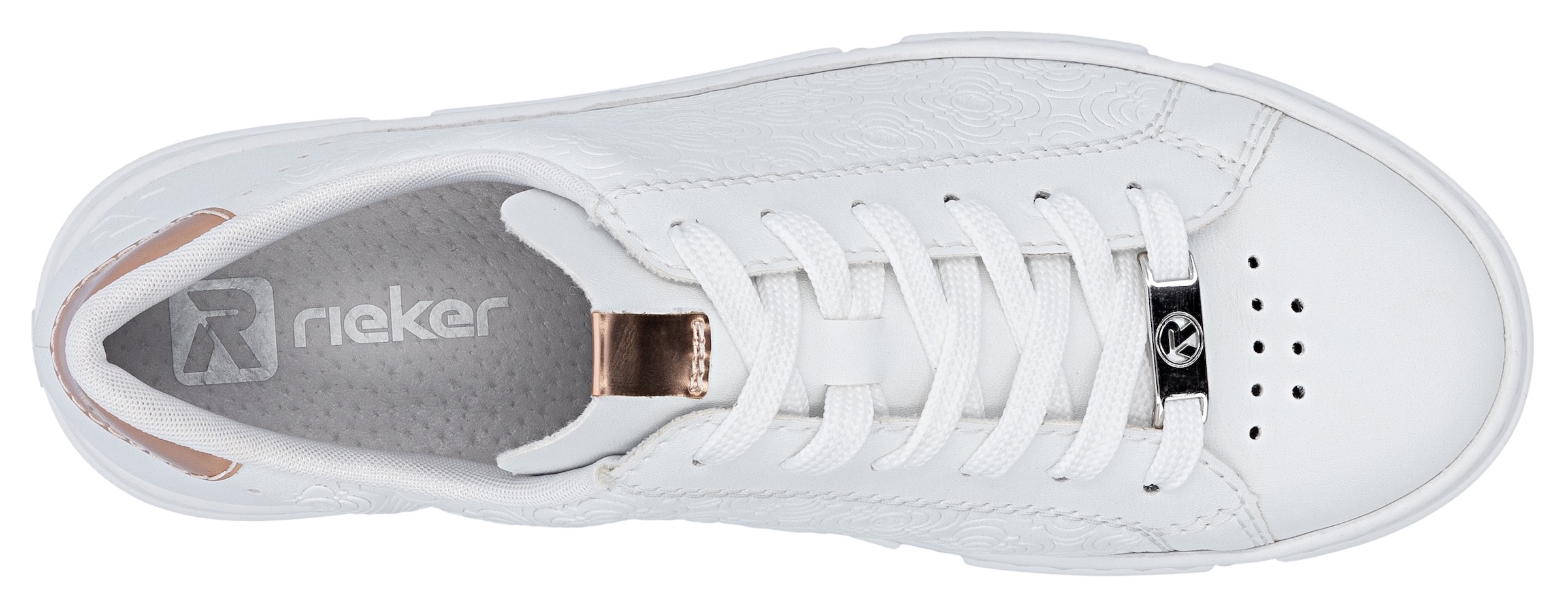 Rieker Plateausneaker  mit metallicfarbenen Akzenten, Freizeitschuh, Halbschuh, Schnürschuh