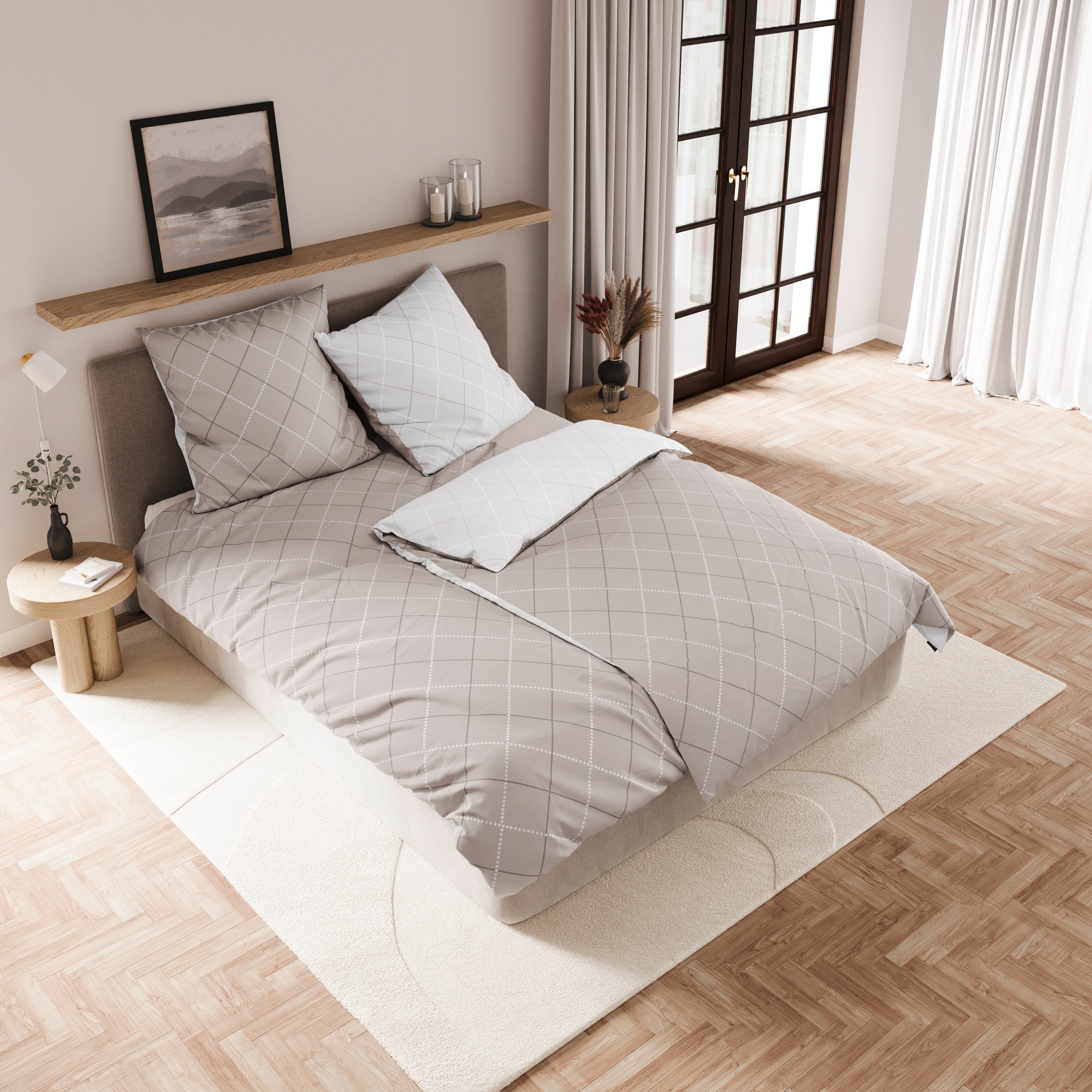 bugatti Bettwäsche »Satin-Flanell Kombi-Bettwäsche bugatti« 2 mit glatter Satin- und kuscheliger Flanellseite