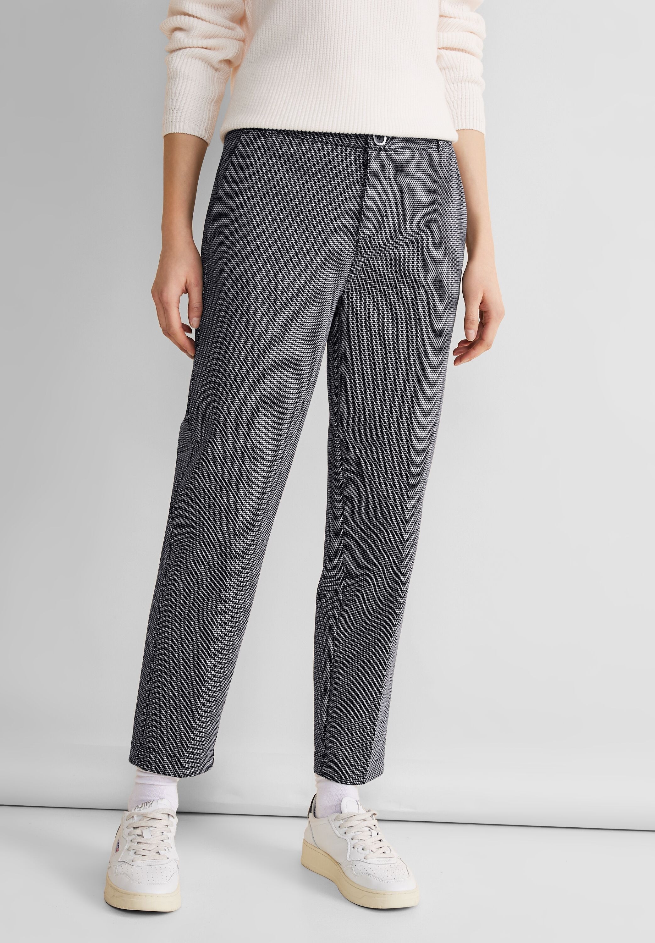 STREET ONE Chinohose, mit Jacquard-Muster