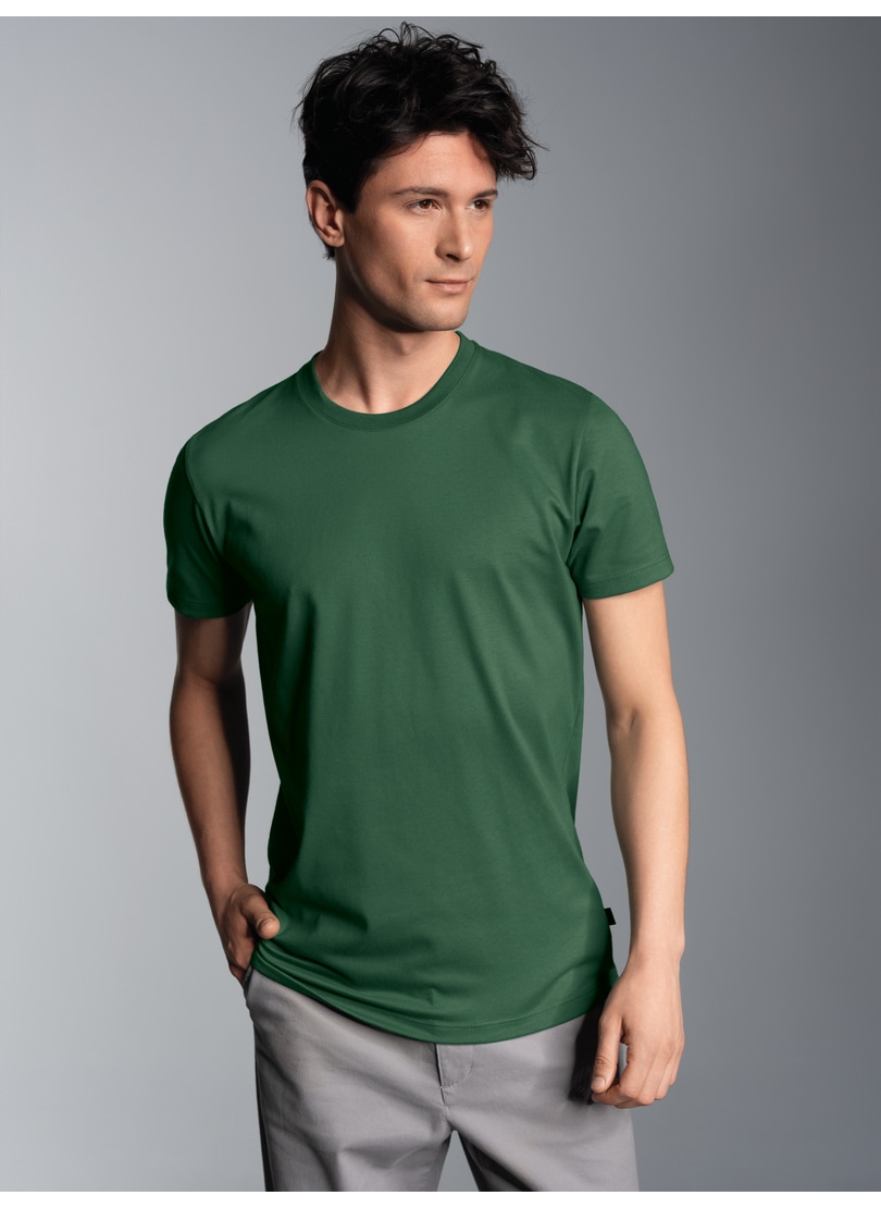 Trigema T-Shirt "TRIGEMA Slim Fit T-Shirt aus DELUXE Baumwolle" 1 Stk. tlg. günstig online kaufen