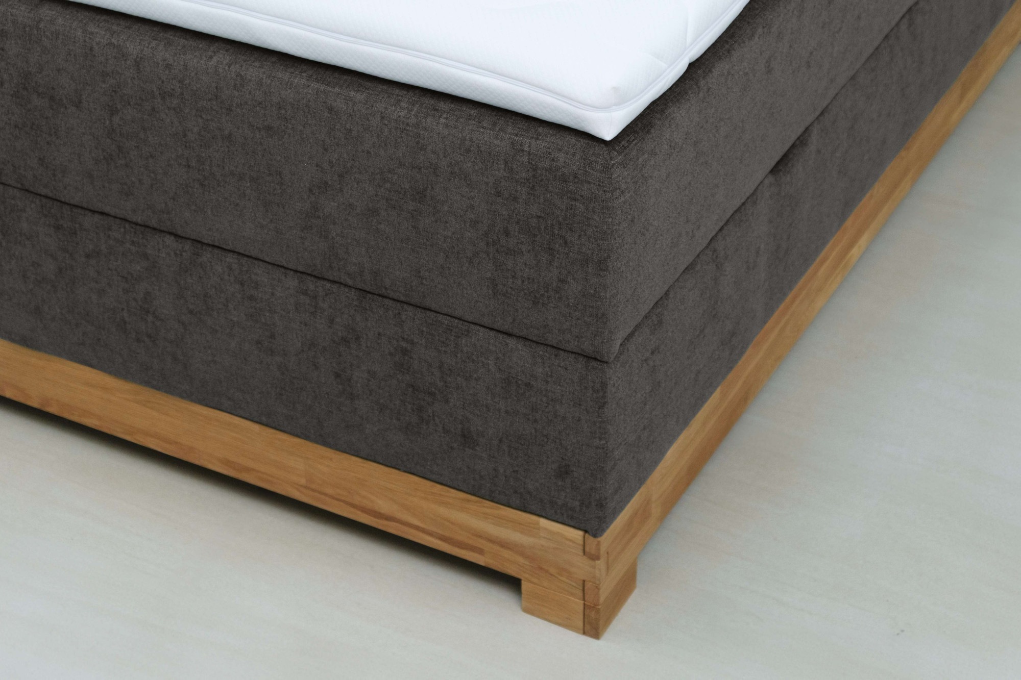 OTTO home Boxbett »Fennor, Doppelbett, Polsterbett, Federkernbett, Komforbett, 160/180 cm« Boxbett: 5-Z-Taschenfederkern im Unterbau, Härtegrad 3, inkl. Topper