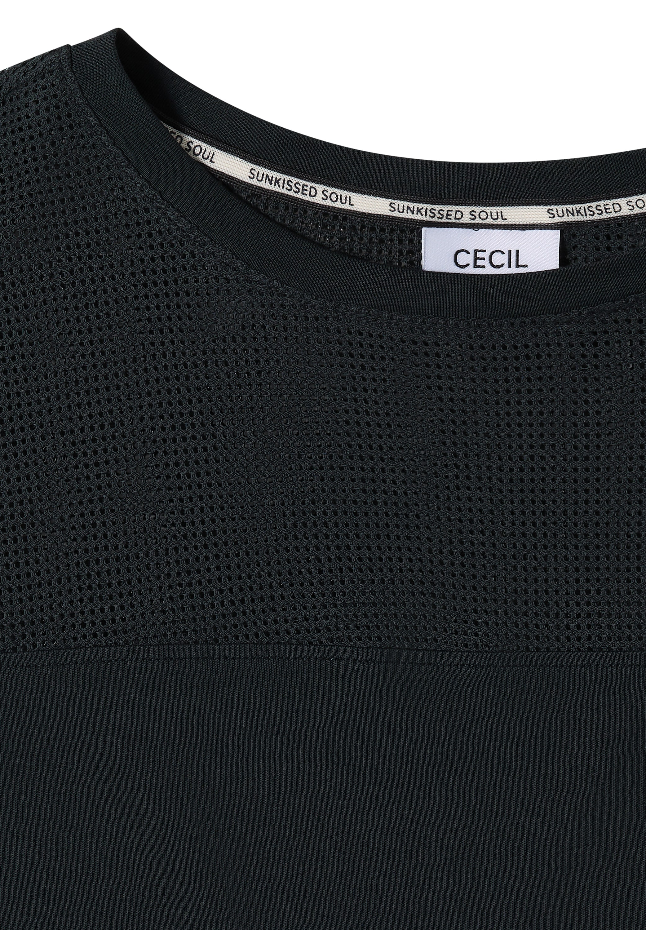 Cecil T-Shirt Sommerliche Leichtigkeit durch das Mesh-Detail
