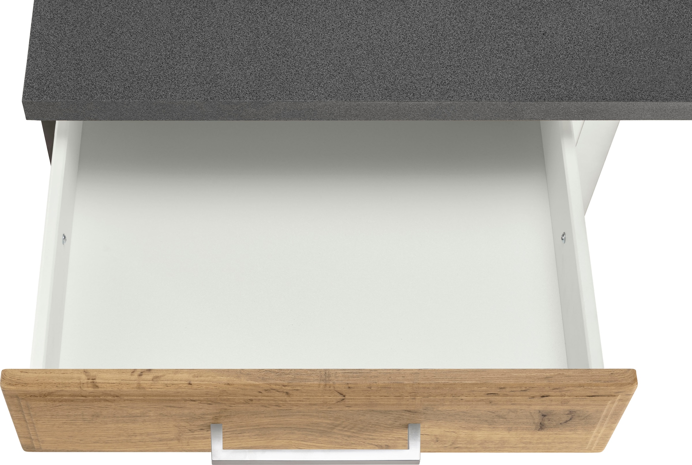 HELD MÖBEL Winkelküche »Stockholm«, Stellbreite 220/280 cm, mit hochwertigen MDF Fronten im Landhaus-Stil