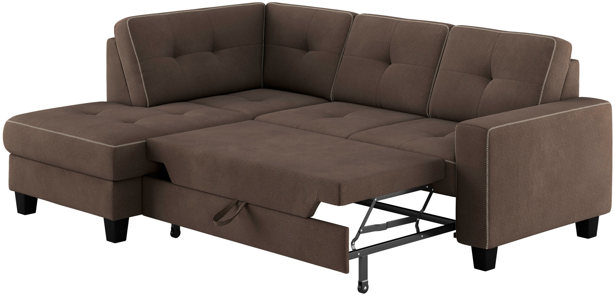 Places of Style Ecksofa »Varese«, Kreuznaht in beige