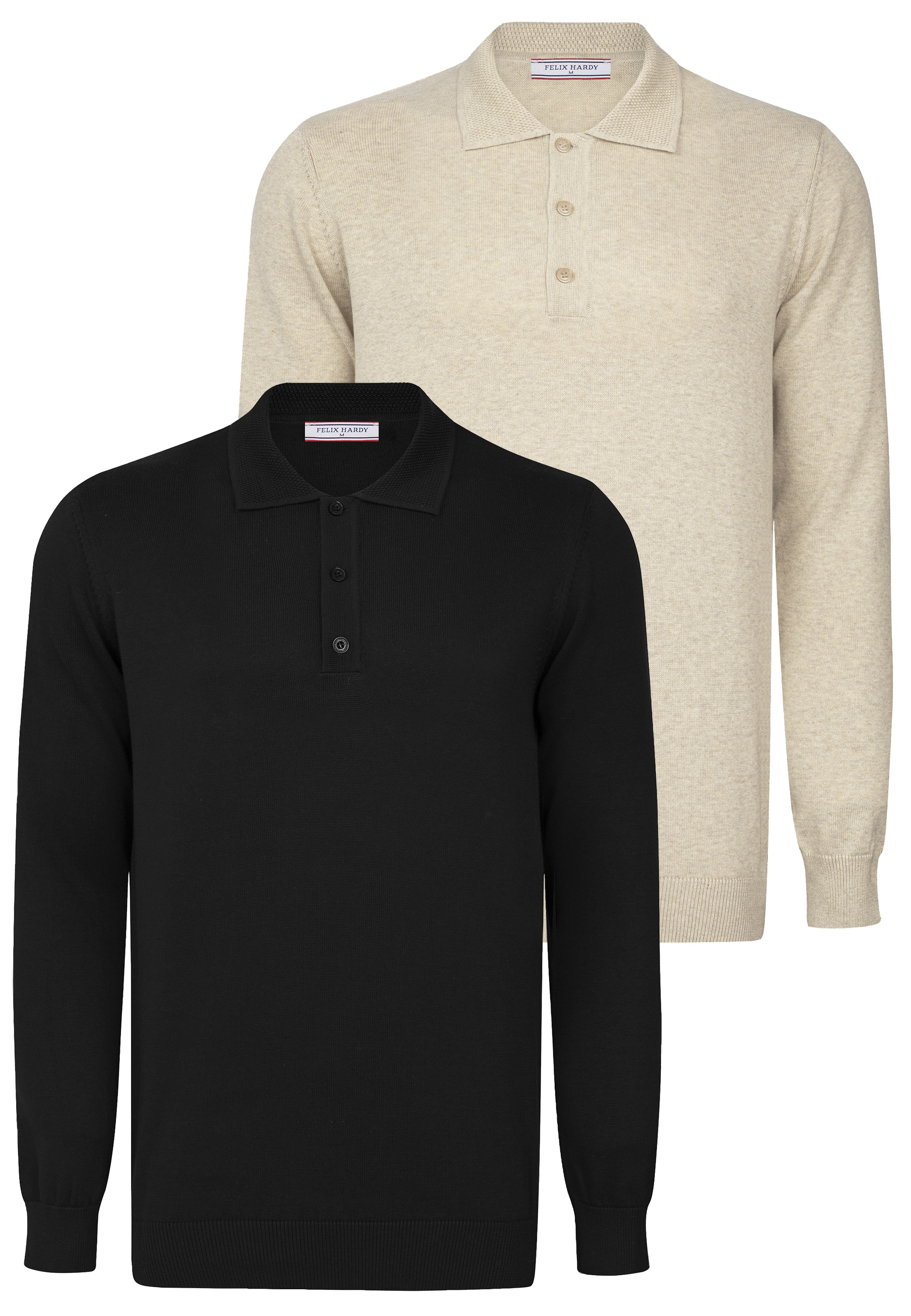 Felix Hardy Polokragenpullover "Pullover mit Polo-Kragen 2er-Pack" günstig online kaufen