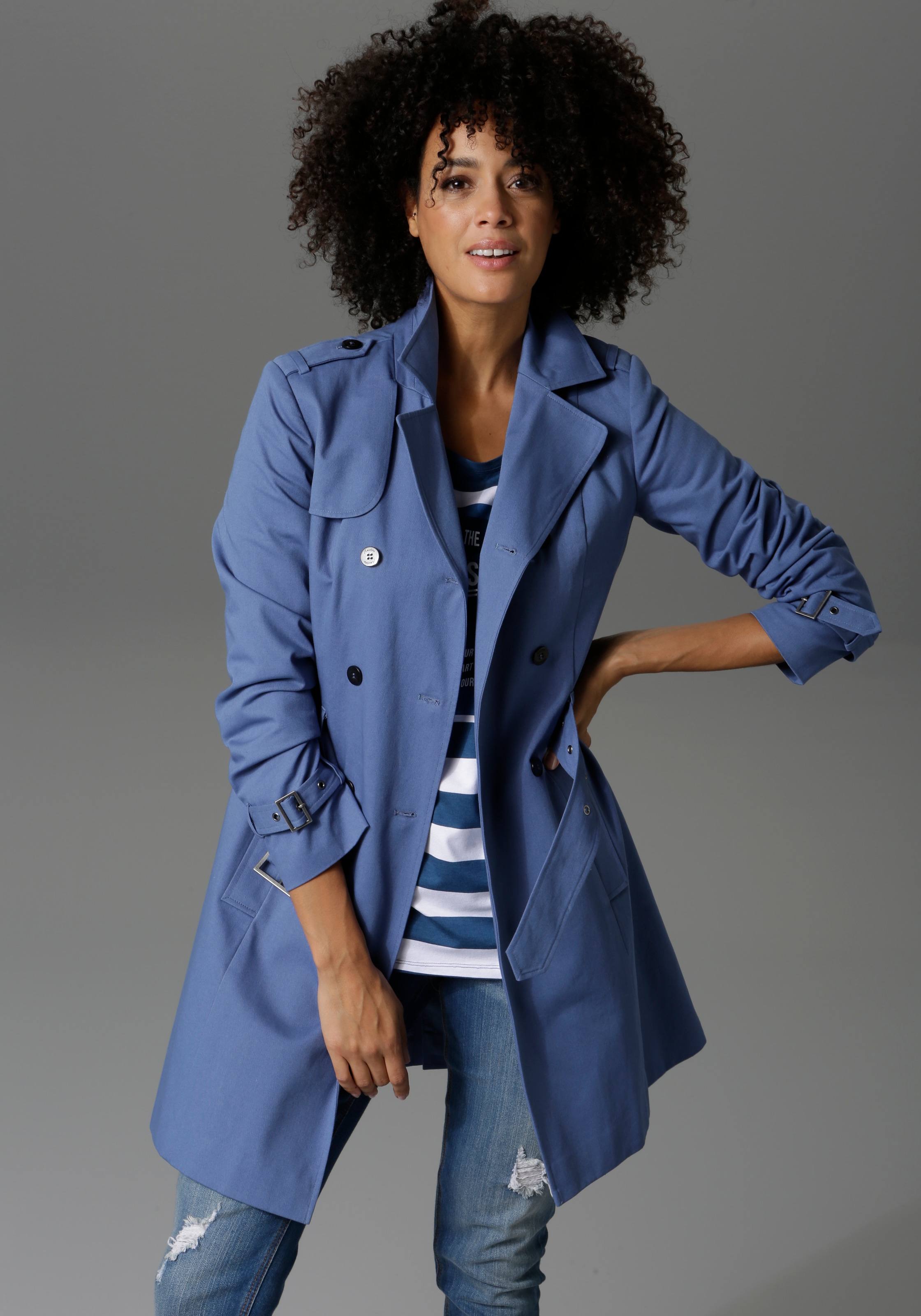 Aniston CASUAL Trenchcoat, mit Gürtel günstig online kaufen