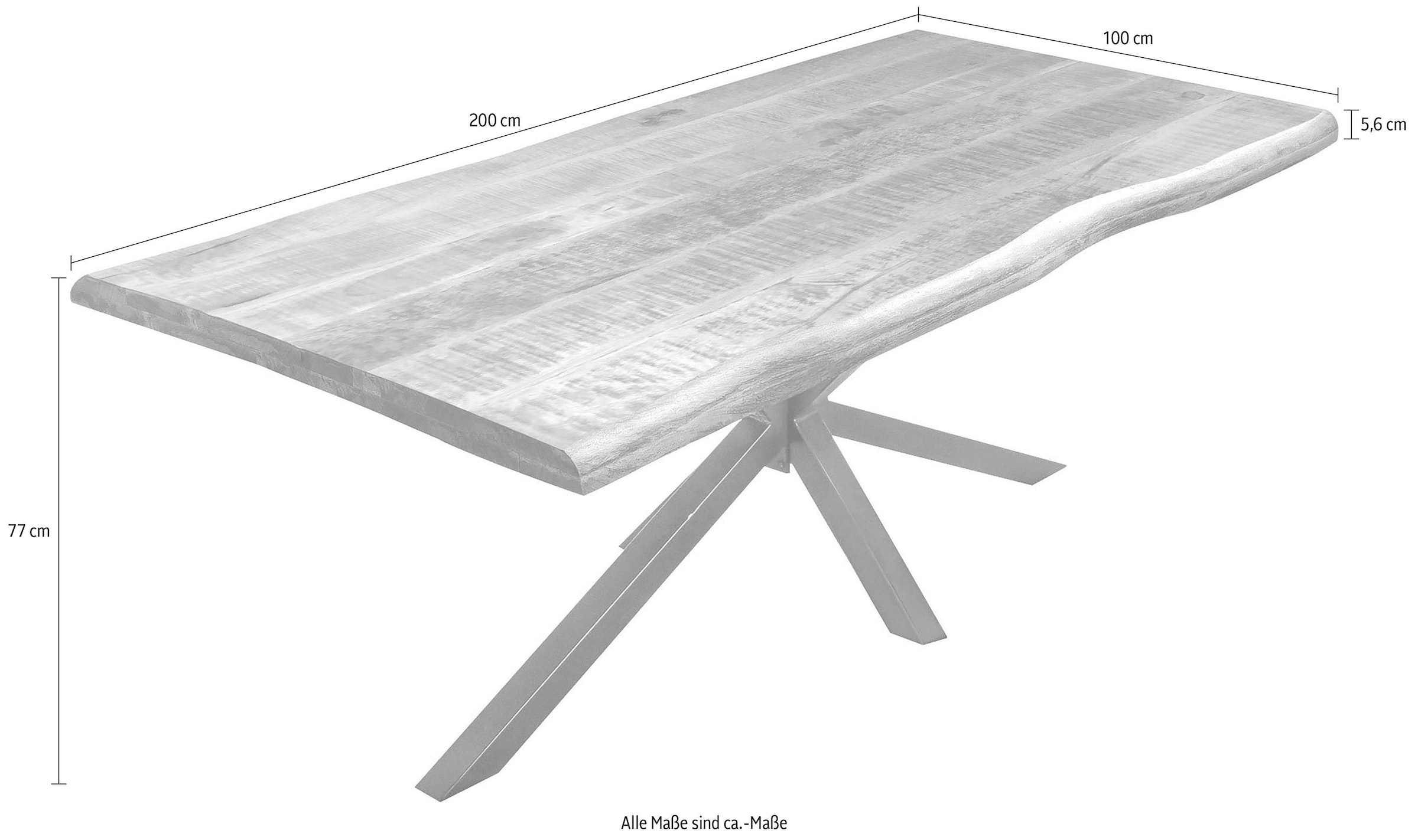 SIT Esstisch »Tops&Tables«, mit Baumkante wie gewachsen