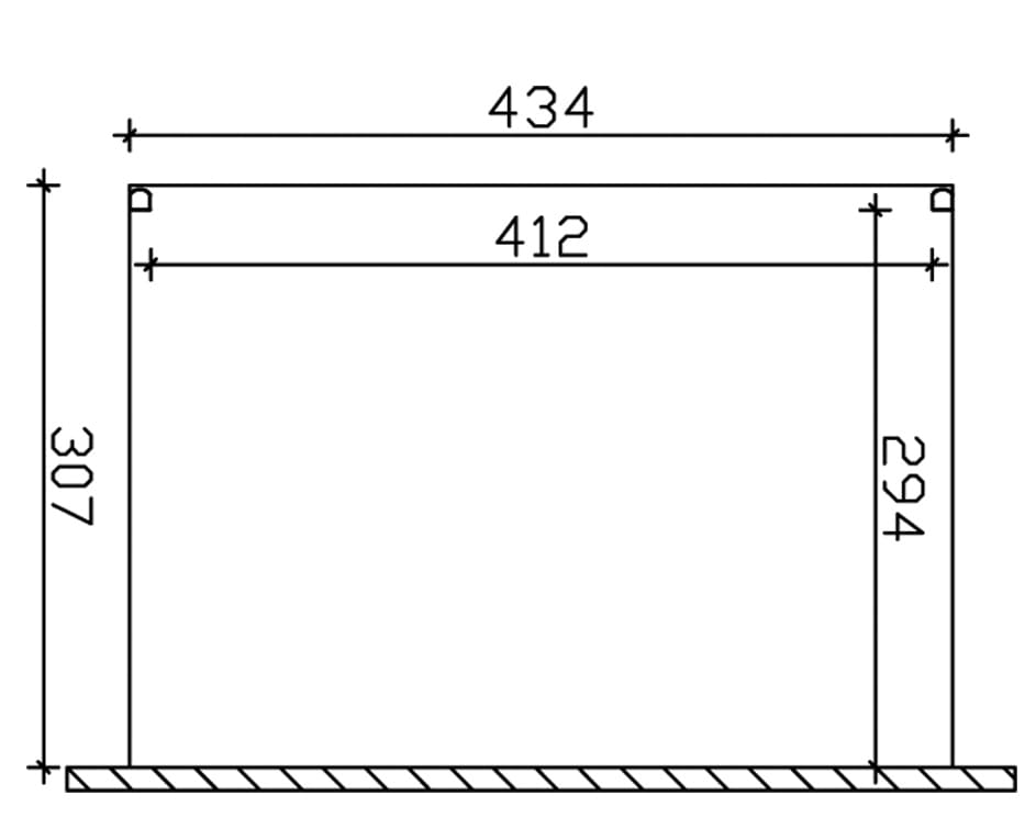Skanholz Terrassendach »Genua«, 434 cm Breite, verschiedene Tiefe