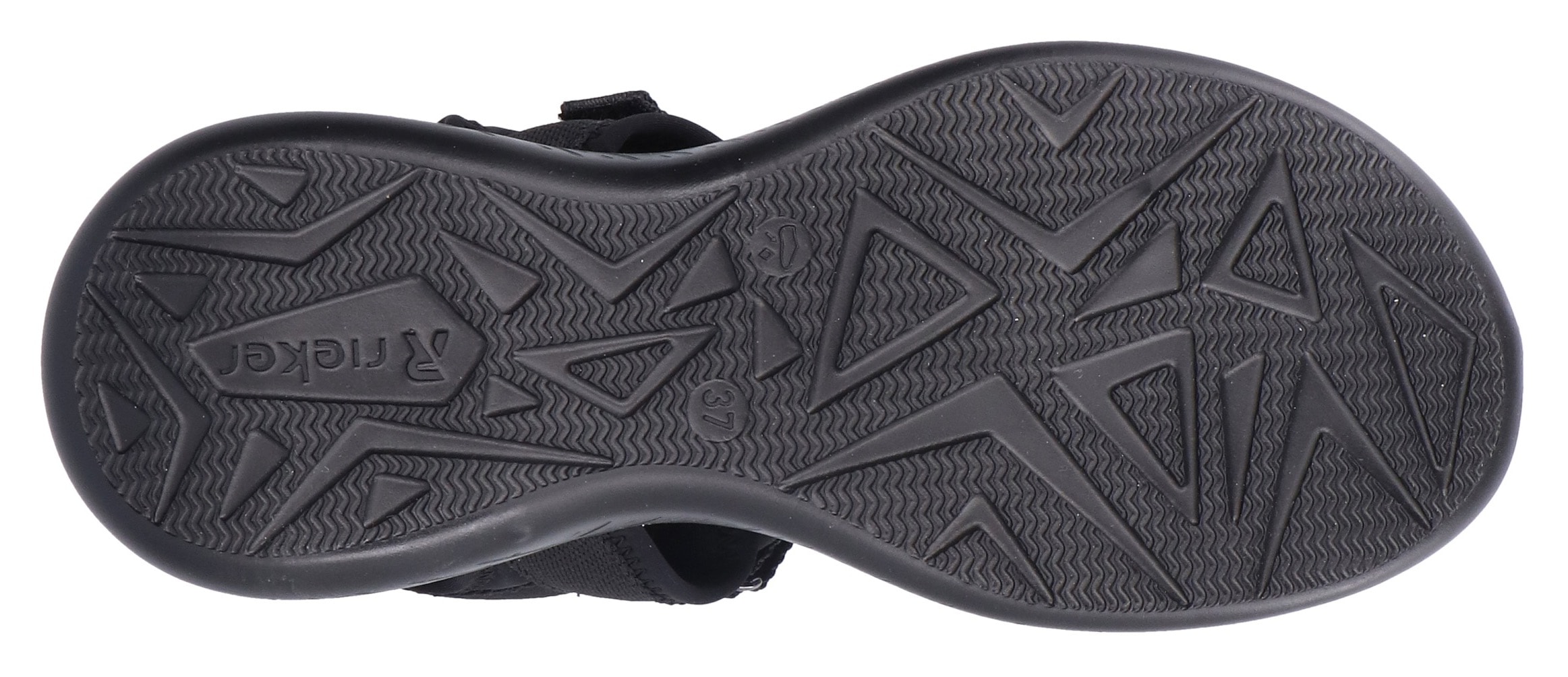 RIEKER Sport Sandale, Trekkingsandale, Outdoorsandale, Sommerschuh mit Klettriemchen