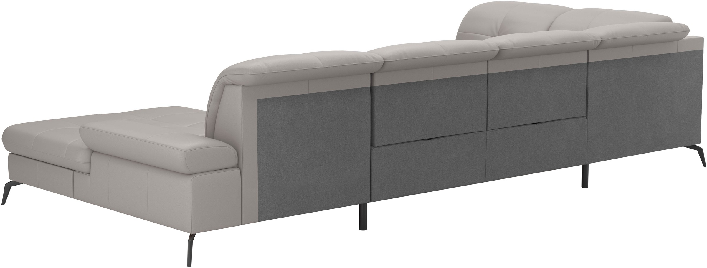 sit&more Wohnlandschaft »Amica, U-Form, inkl. Sitztiefenverstellung und Armteilverstellung«, wahlweise mit Kopfteilverstellung, Bettfunktion und Bettkasten