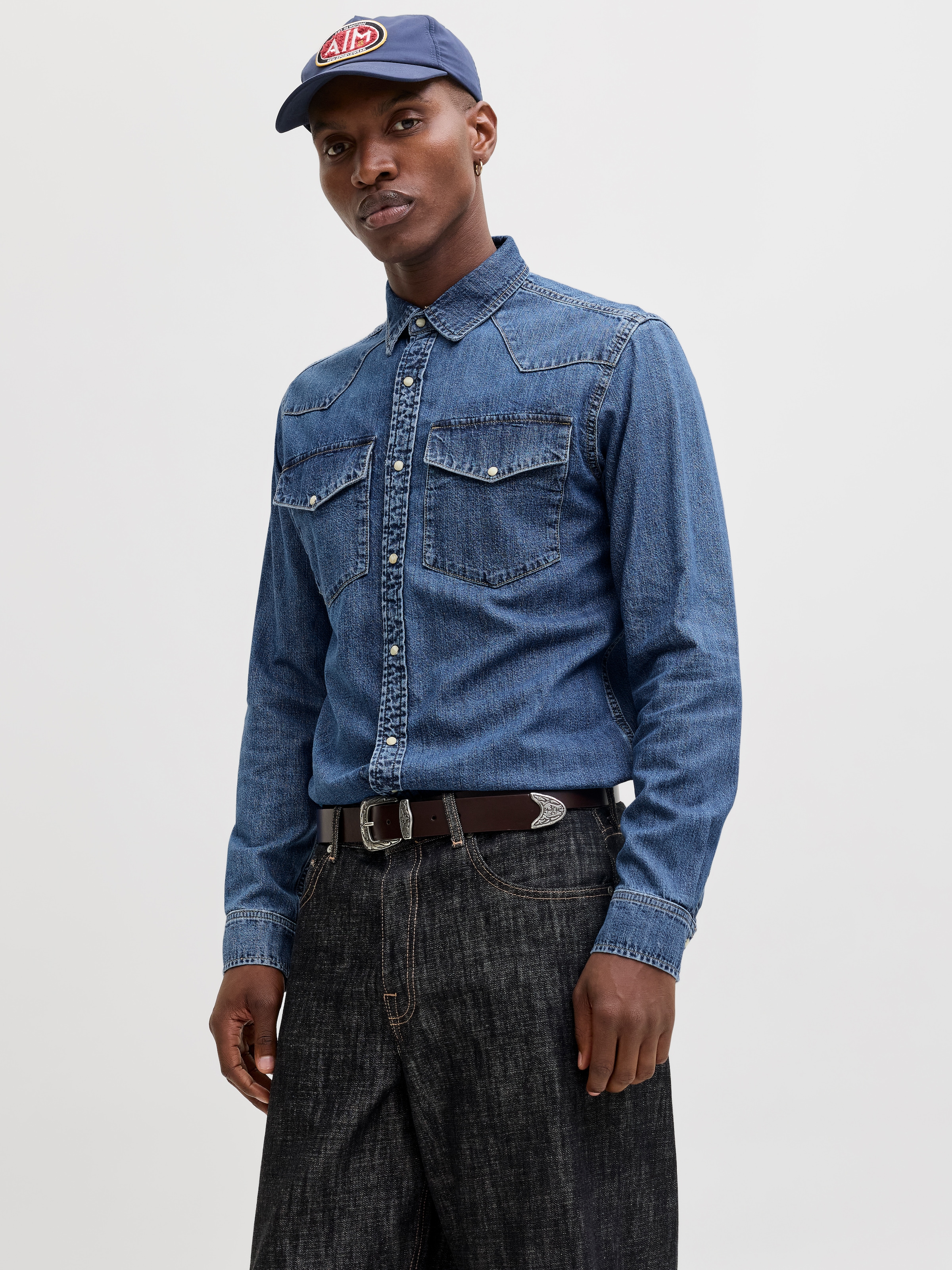 Jack & Jones Jeanshemd "JJEWESTERN JJSHIRT AT 187 NOOS" mit Brusttaschen günstig online kaufen