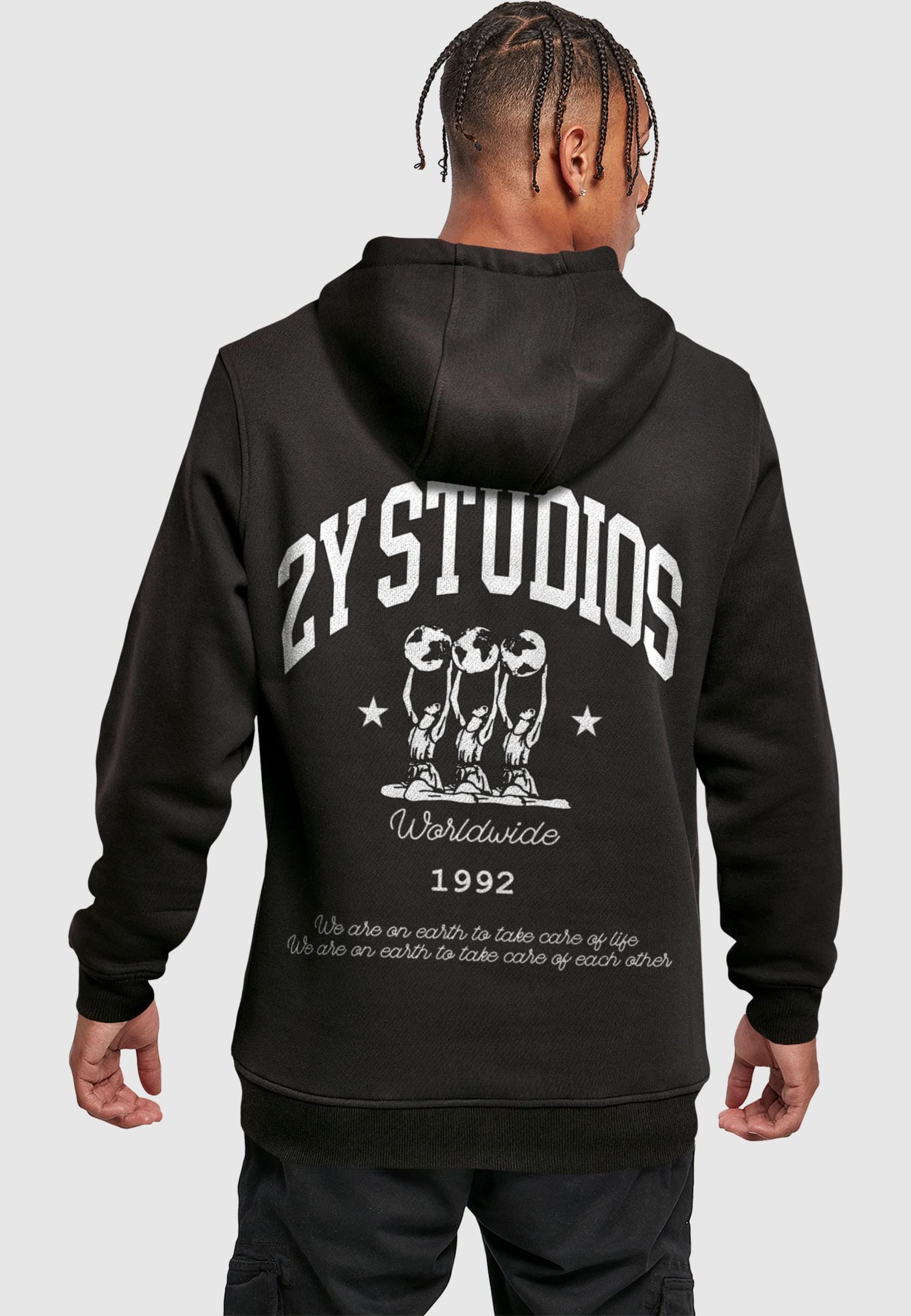 2Y Studios Kapuzensweatshirt »2Y Studios Globus Oversize Hoody«, (1 tlg.)
