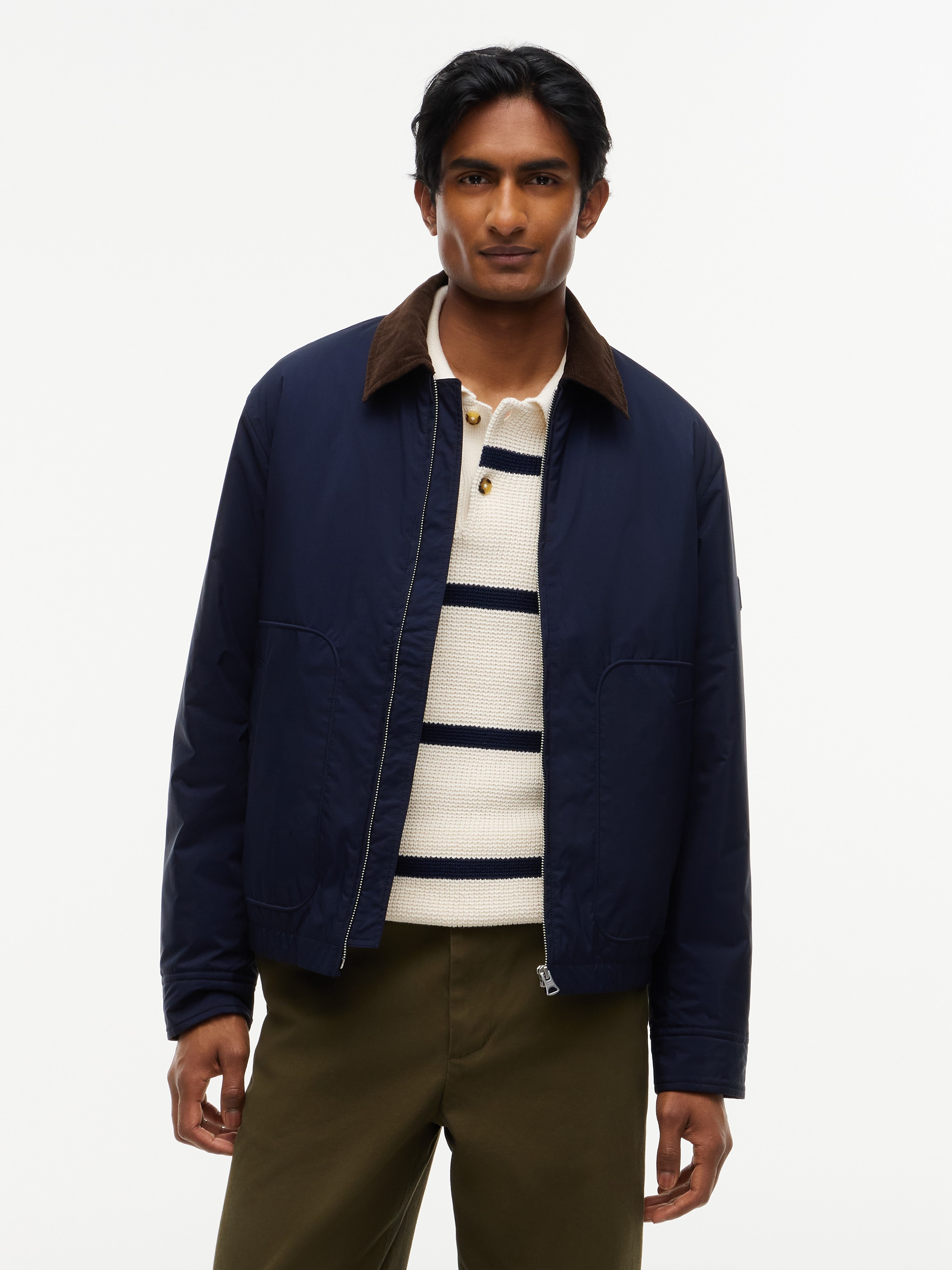 Tommy Hilfiger Blouson "SURPLUS PADDED IVY" mit elastischem Bund, kontrastfarbener Kragen