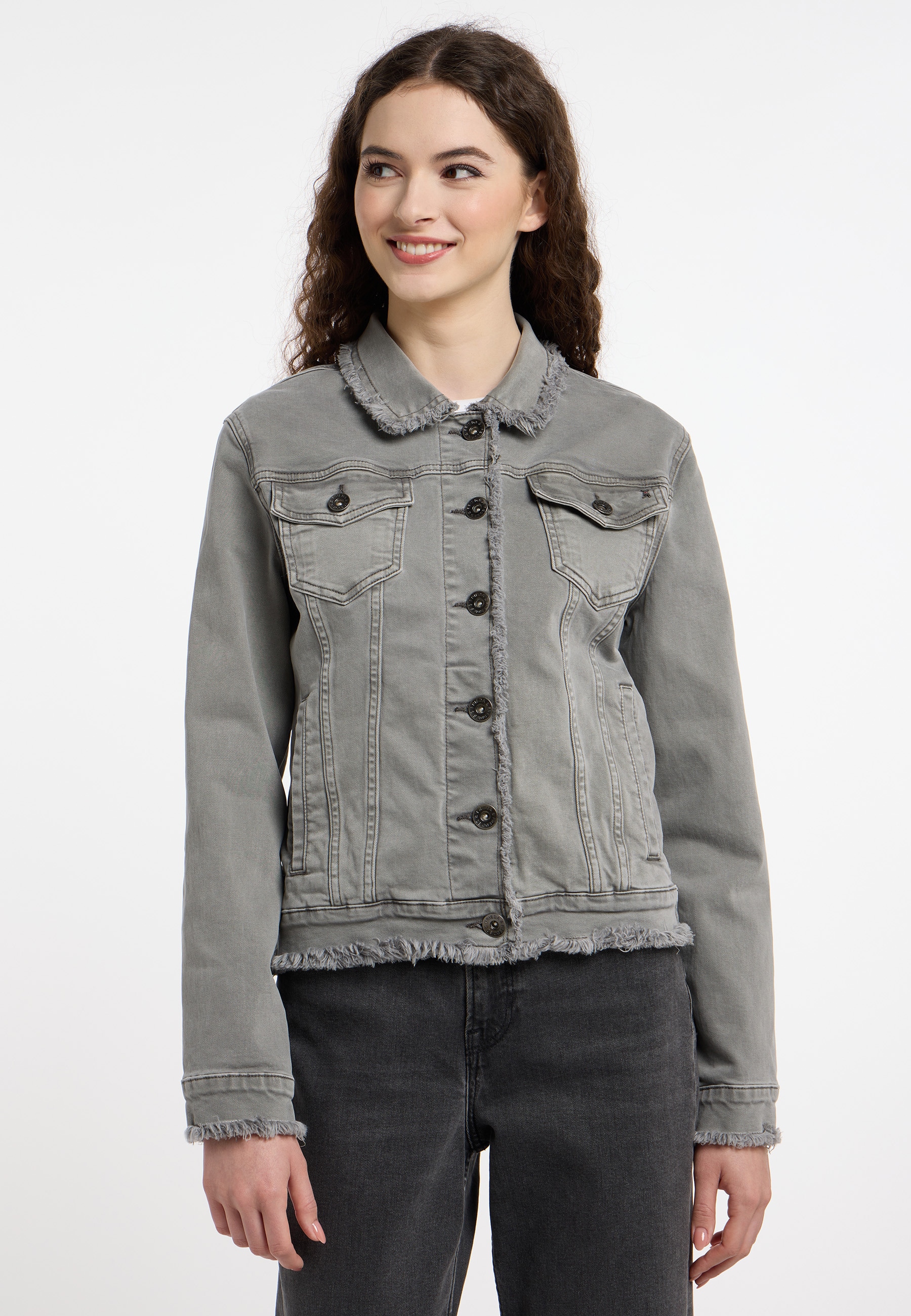 Frieda & Freddies Windbreaker "Denim Jacket / Petty2", mit Knopfleiste