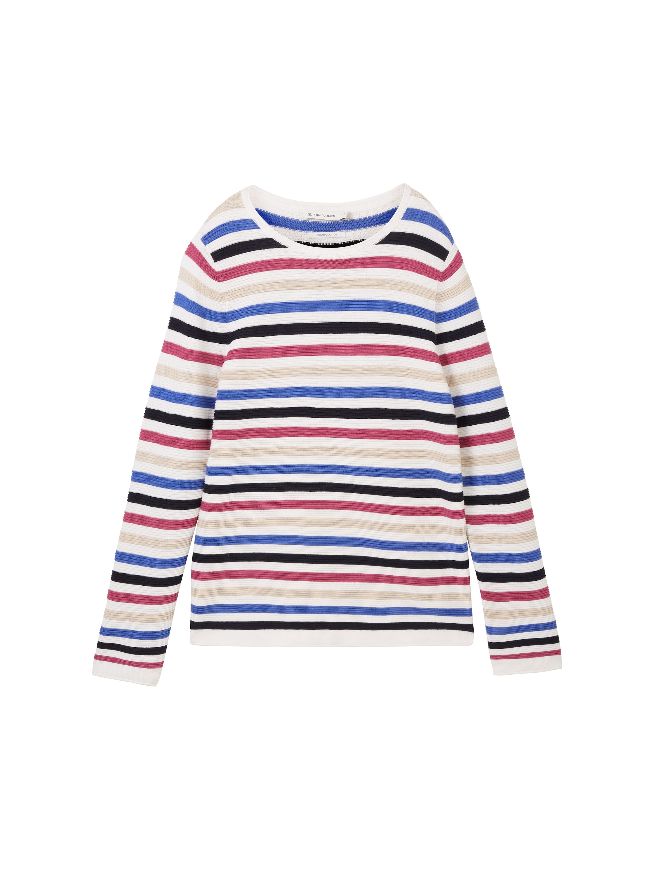 TOM TAILOR Strickpullover, in Streifen Stuktur