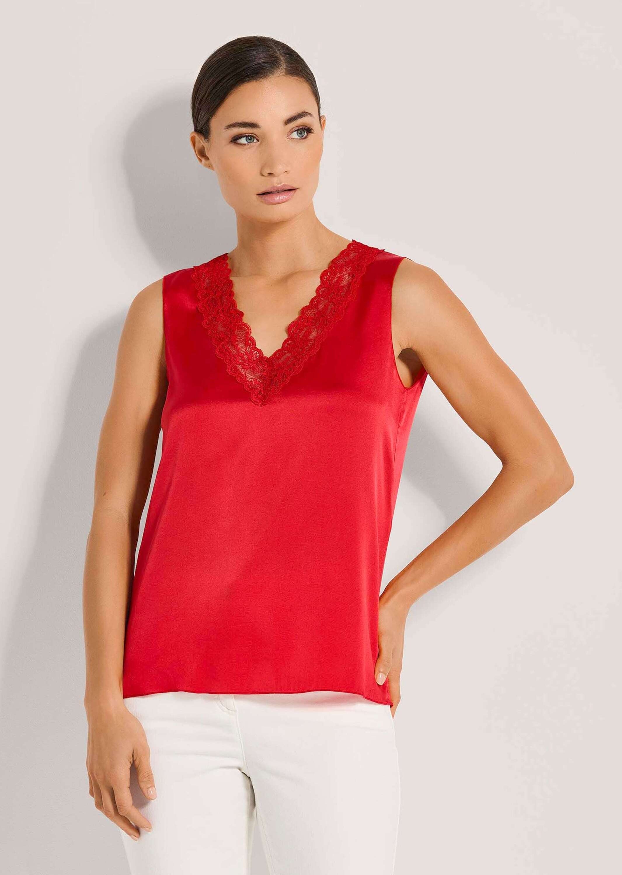 Thumbnail - MADELEINE Trägertop "Top Lingerie-Top aus Seidensatin" edle Spitze am Ausschnitt