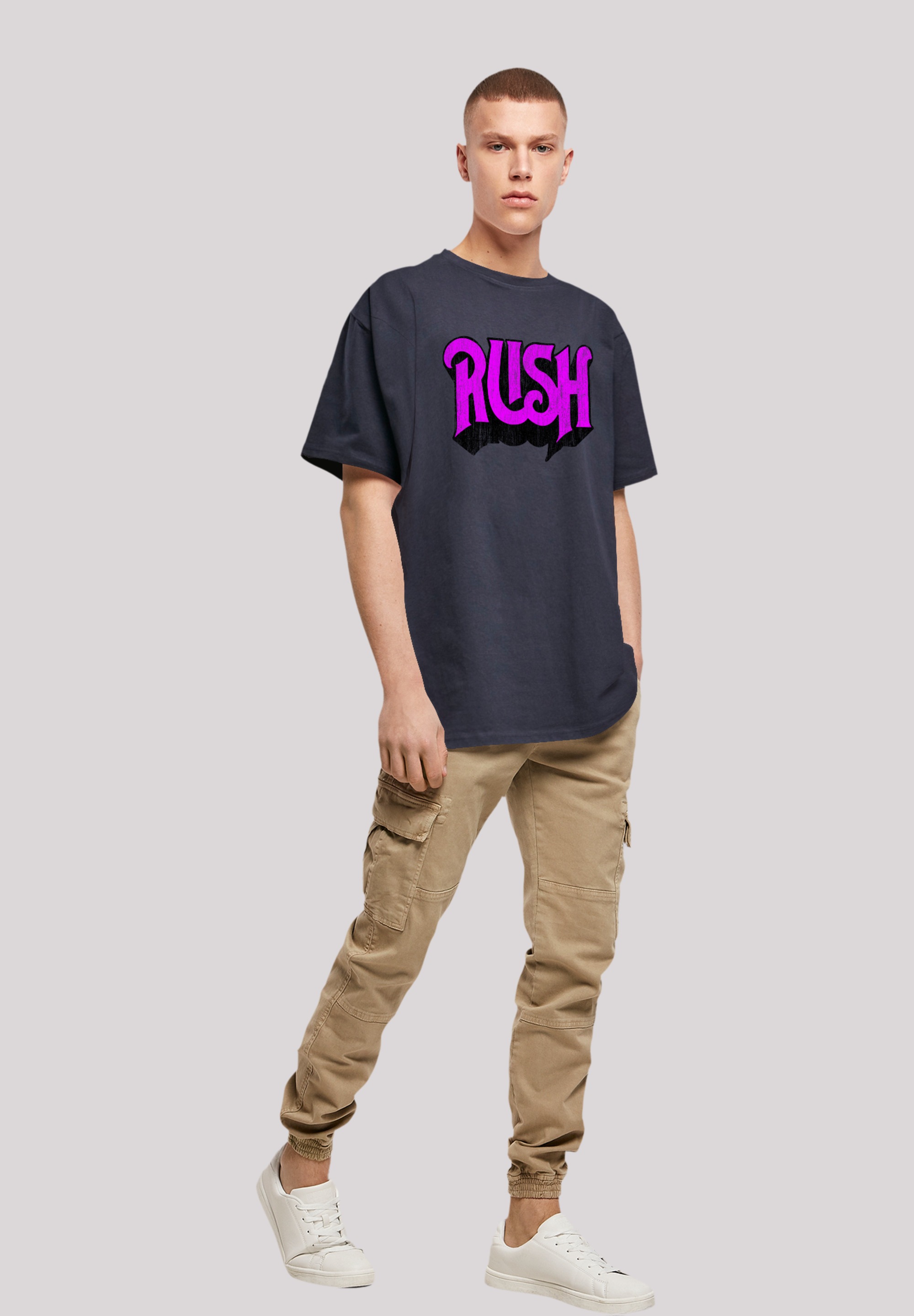 F4NT4STIC T-Shirt »Rush Rock Band ▷ Premium BAUR Logo«, Distressed | für Qualität